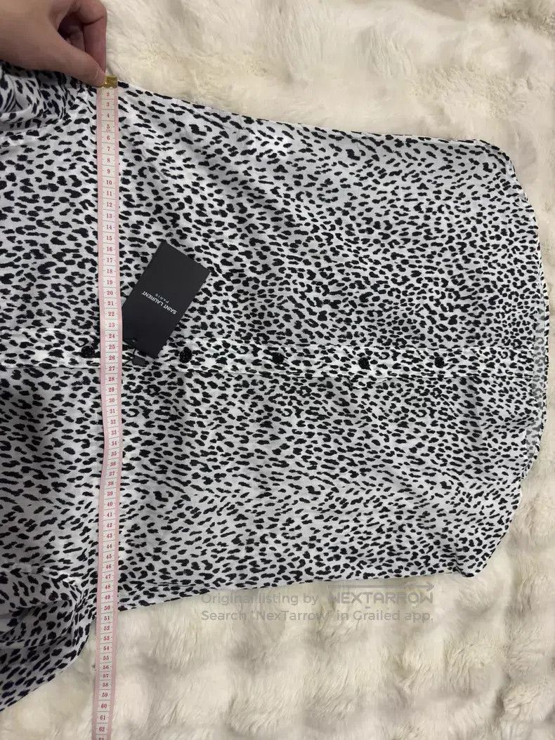 Saint Laurent Paris Saint Laurent Paris Size 37 White Leopard Print Men's Shir Size US XS / EU 42 / 0 - 8 Thumbnail
