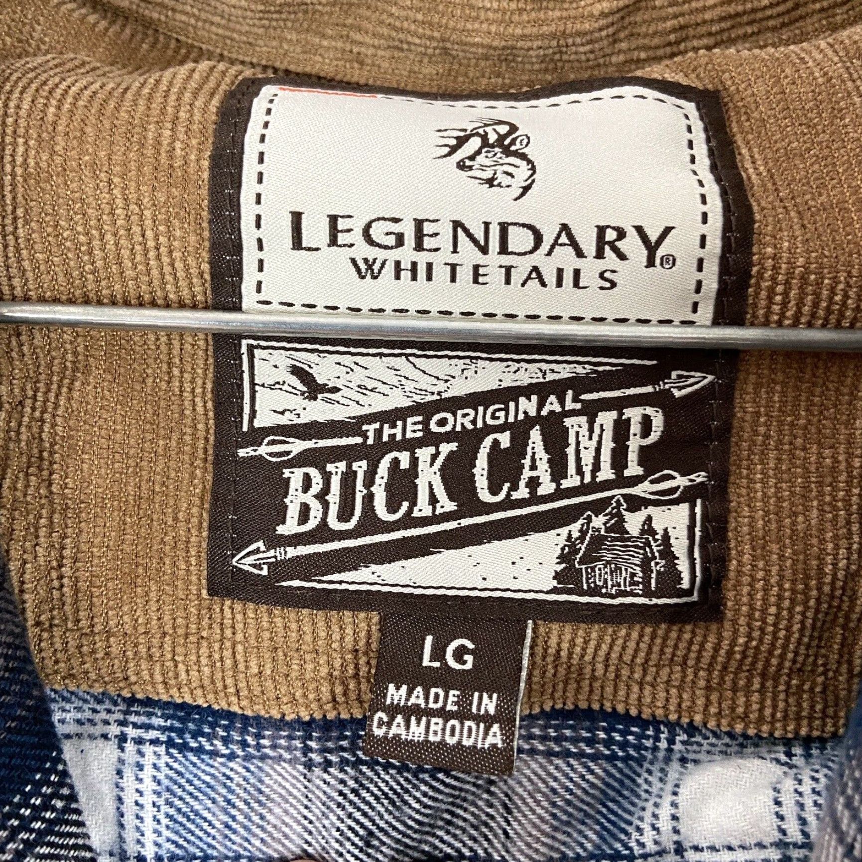 Vintage Legendary Whitetails Mens Plaid Long Sleeve Flannel Shirt Blue White Large Size US L / EU 52-54 / 3 - 7 Thumbnail