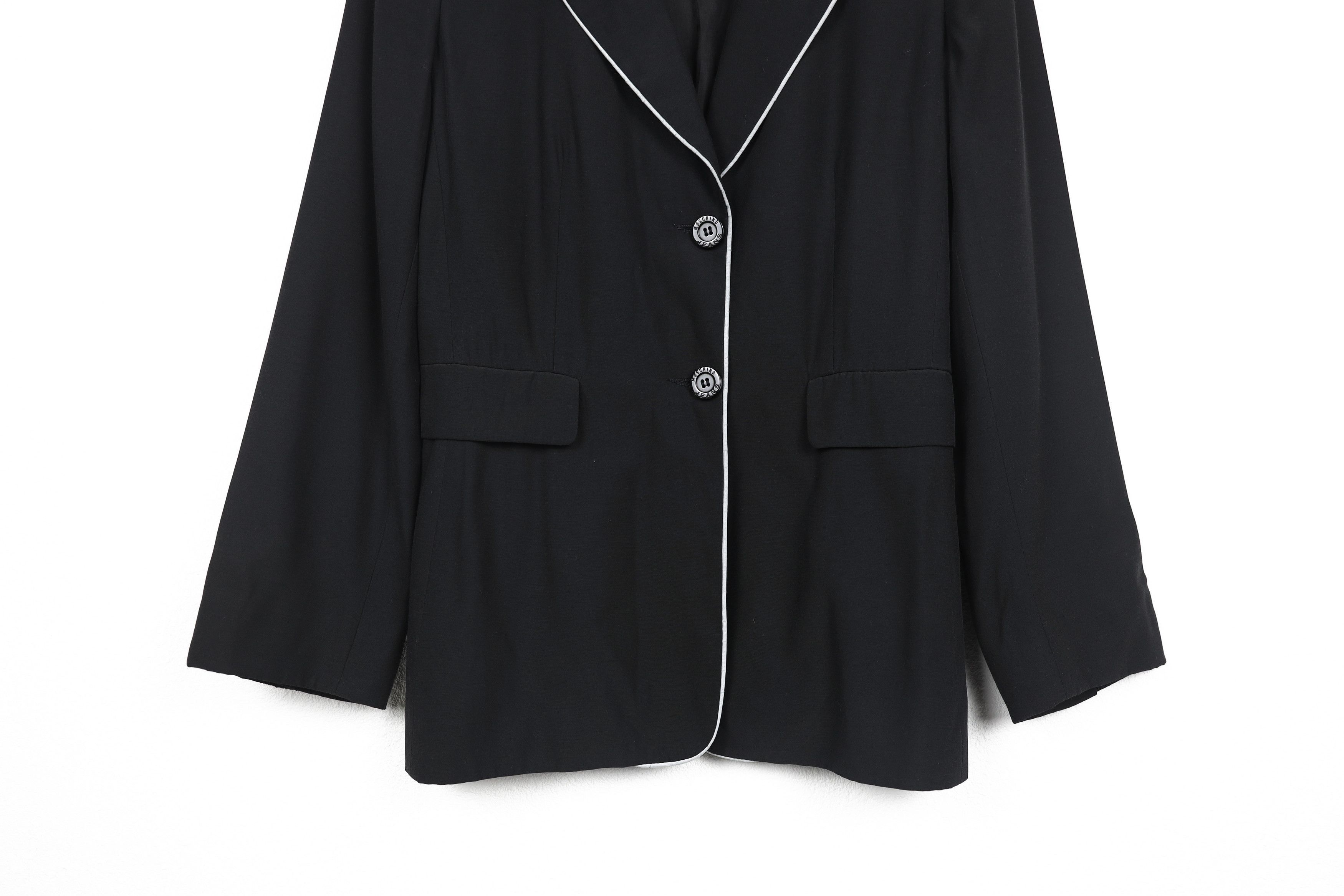 Moschino × Vintage Womens Moschino Сhiffon Reflective Details Blazer Jacket Size S / US 4 / IT 40 - 3 Thumbnail