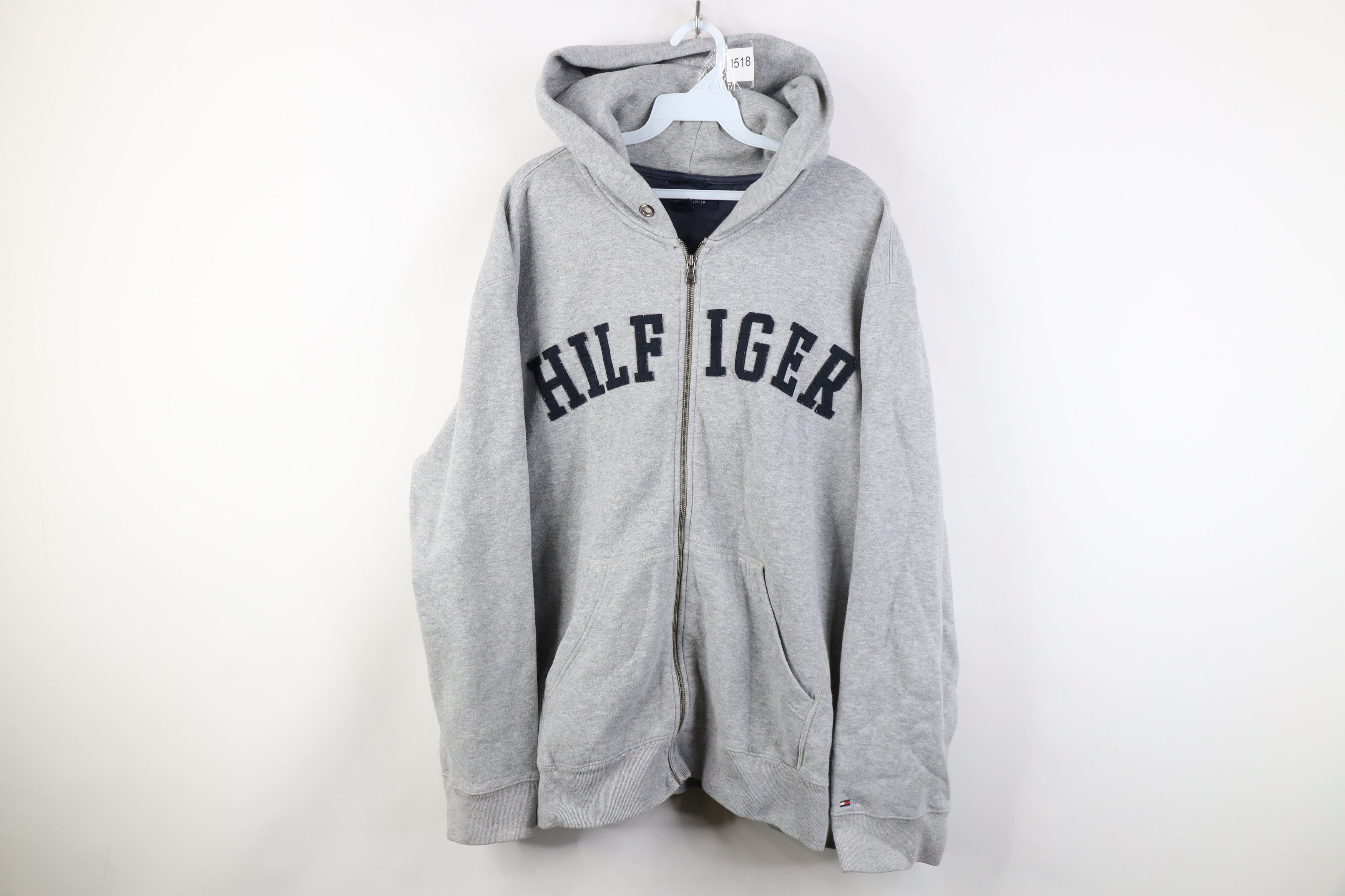 Tommy Hilfiger Vintage Tommy Hilfiger Letter Full Zip Hoodie Sweatshirt Size US XL / EU 56 / 4 - 1 Thumbnail