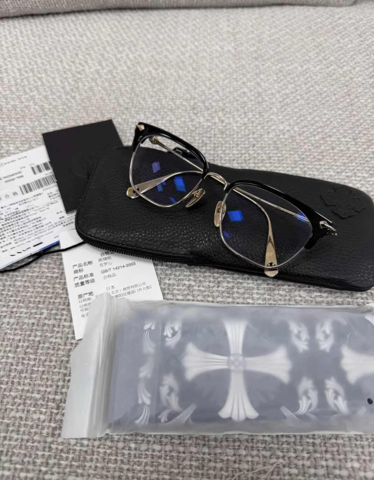 Chrome Hearts Chrome Hearts SLUNTRADICTION Gold Cross Ball Glasses Size ONE SIZE - 1 Thumbnail
