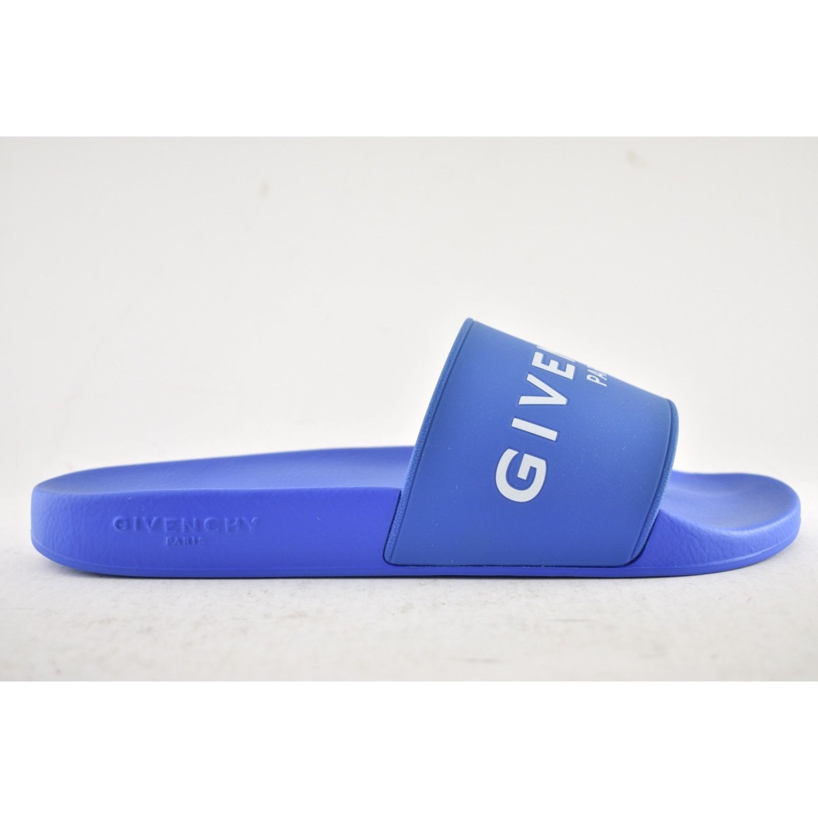 Givenchy Givenchy Blue White Logo Rubber Pool Slide 44 (US 11) Size US 11 / EU 44 - 2 Thumbnail