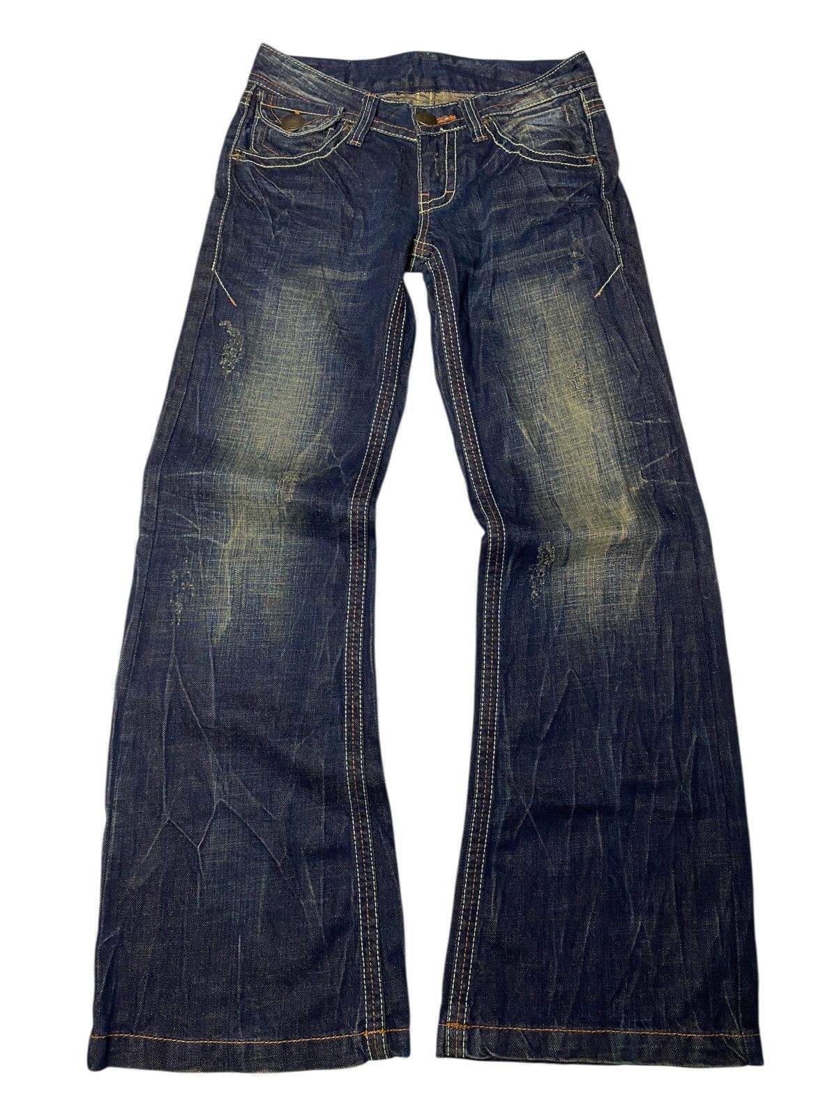 If Six Was Nine 2000's D.I.A Mudwash Clawmark Flared Jeans Size US 26 / EU 42 - 1 Thumbnail