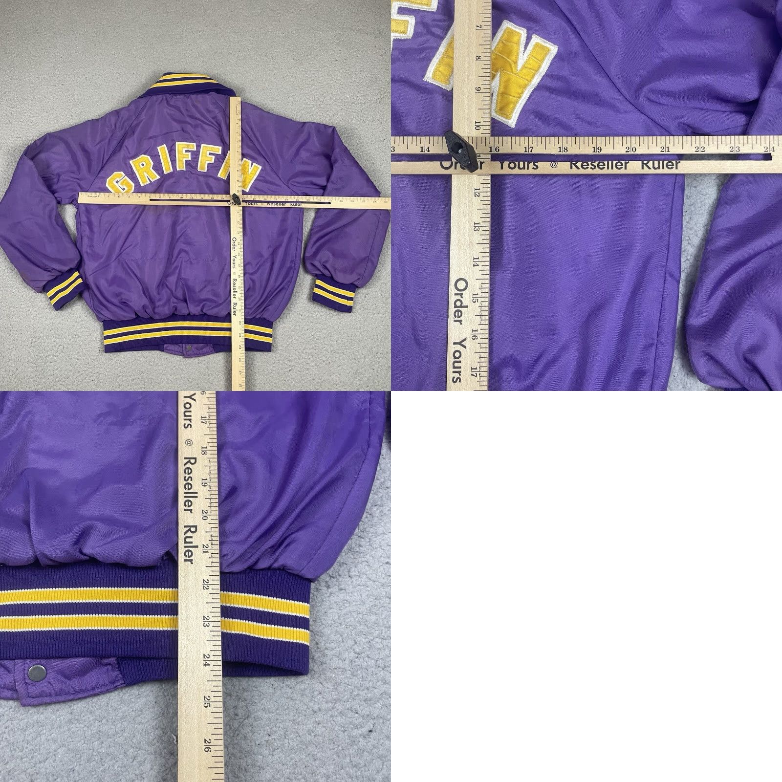 Holloway VINTAGE Holloway Jacket Unisex Adults M Purple Distressed 80s Griffin Baseball Varsity Nylon Button Size US M / EU 48-50 / 2 - 9 Thumbnail