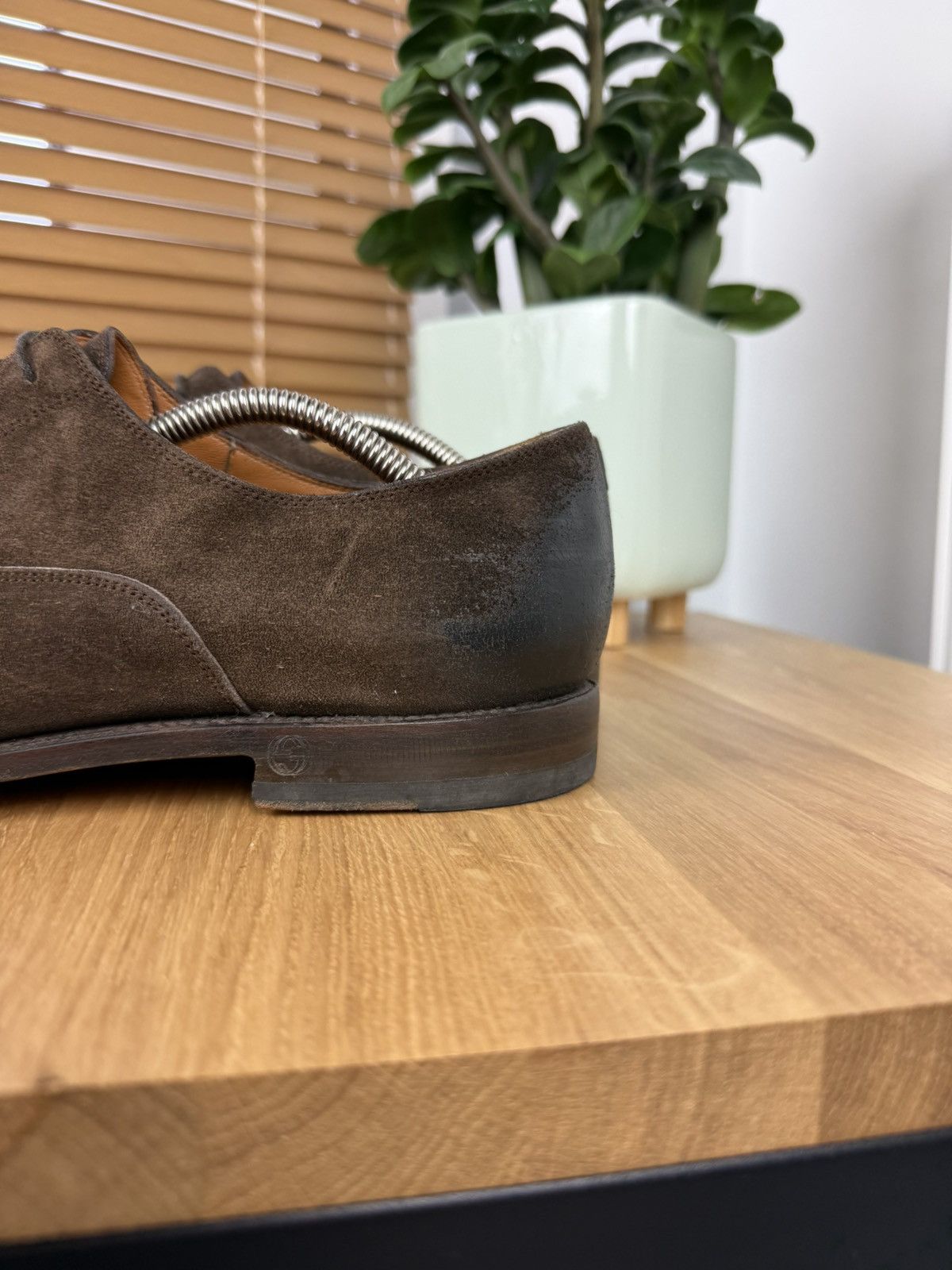 Gucci GUCCI Luxury Brown Derby Cap Toe Formal Shoes Size US 9.5 / EU 42-43 - 5 Thumbnail
