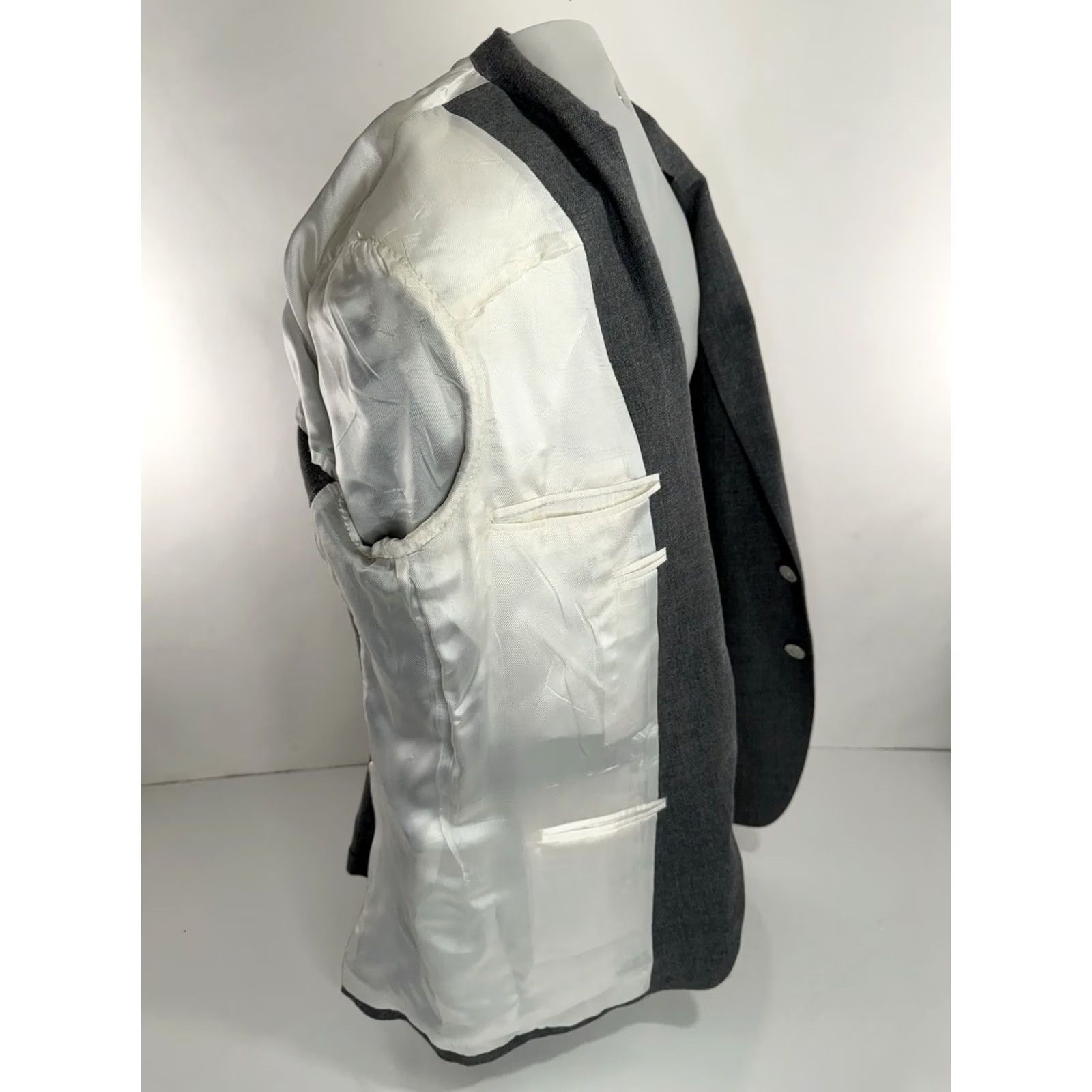 Boglioli Boglioli / Bergdorf Goodman - Cashmere / Linen Blazer Jacket Mens 42 Gray Size 42R - 6 Thumbnail