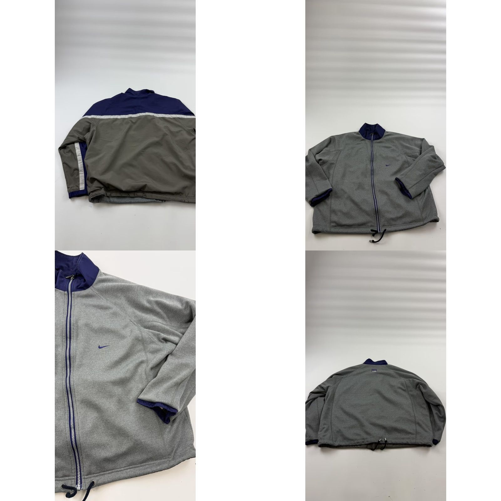 Nike Nike Jacket XL Mens Gray Purple Reversible Fleece-Lined Full Zip Swoosh Size US XL / EU 56 / 4 - 8 Thumbnail