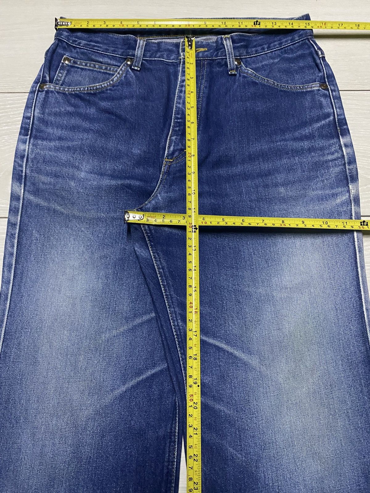 Lee × Number (N)ine Vintage Lee Blue Wash Distressed Loose Jeans Size US 30 / EU 46 - 15 Thumbnail