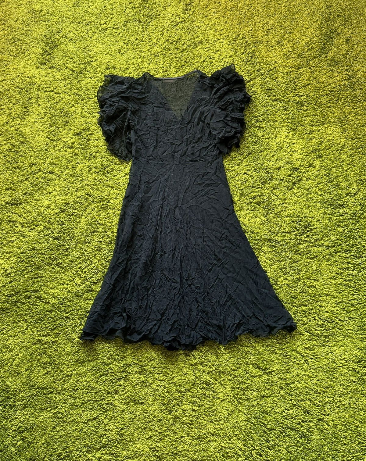 John Galliano Galliano 2000s archive vintage mesh silk dress Size S / US 4 / IT 40 - 2 Thumbnail