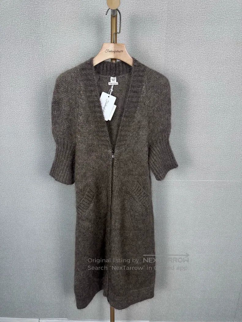 Hermes Hermes Short-sleeved long wool cardigan Size XS / US 0-2 / IT 36-38 - 1 Thumbnail