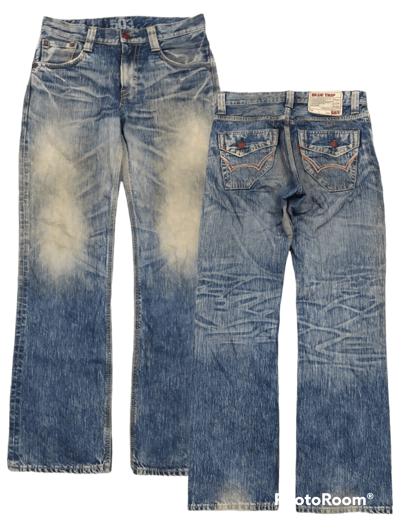 Japanese Brand INSANE 90s🔥RUSTY SICK EDWIN DENIM PANTS Size US 31 - 1 Thumbnail