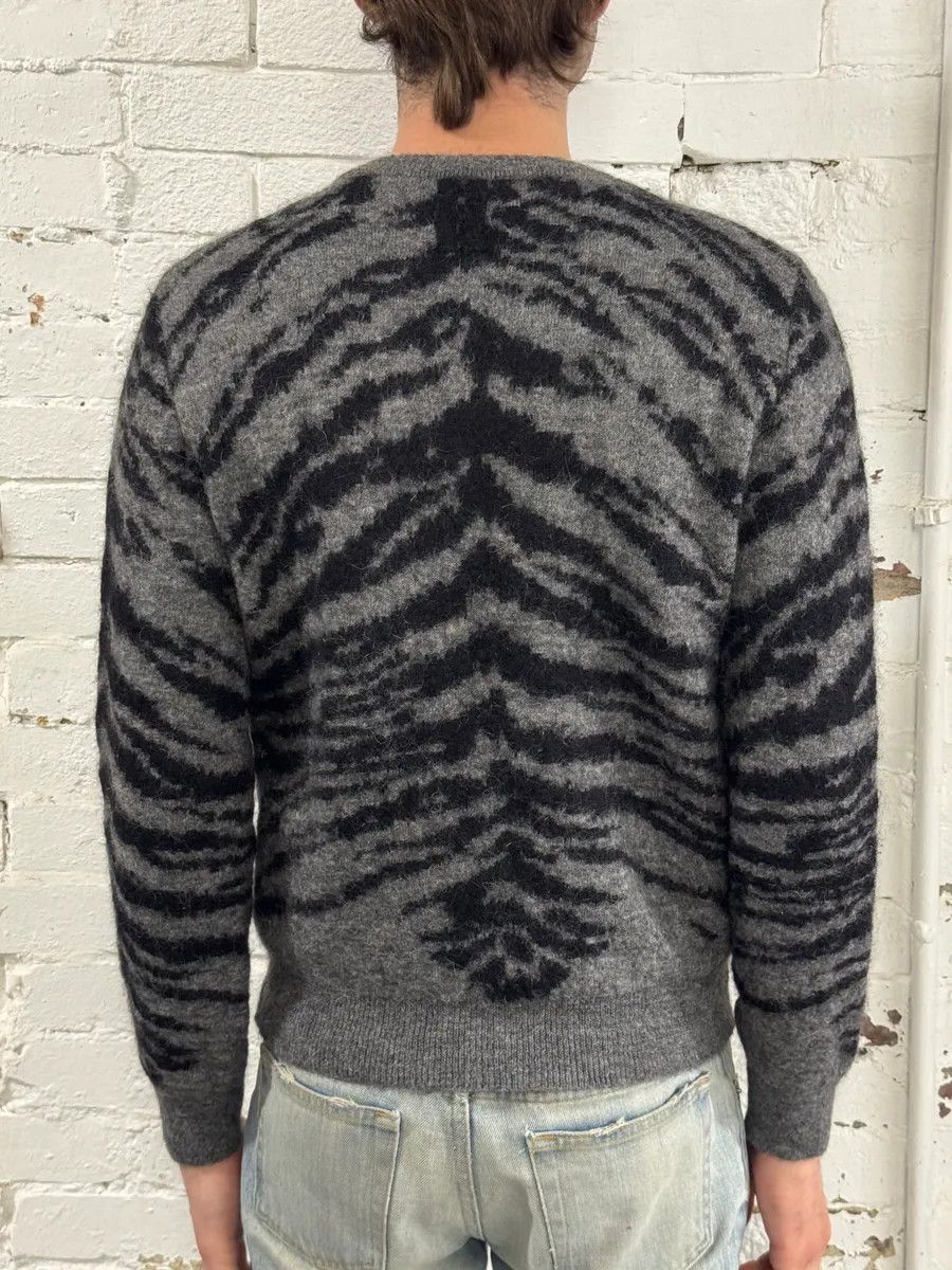 Saint Laurent Paris AW2014 Saint Laurent Tiger Stripes Grey Mohair Sweater Size US S / EU 44-46 / 1 - 3 Thumbnail