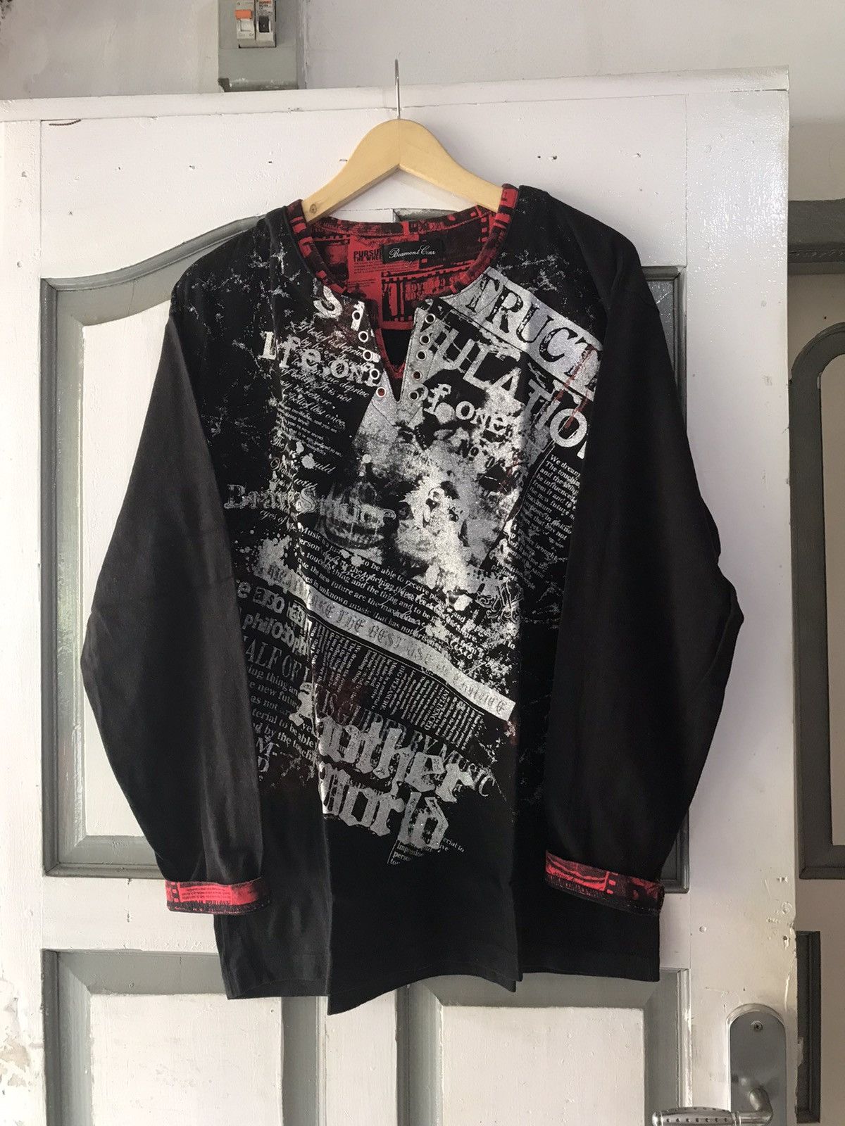If Six Was Nine Y2K Beamont car punk poem laces up Size US XL / EU 56 / 4 - 2 Thumbnail