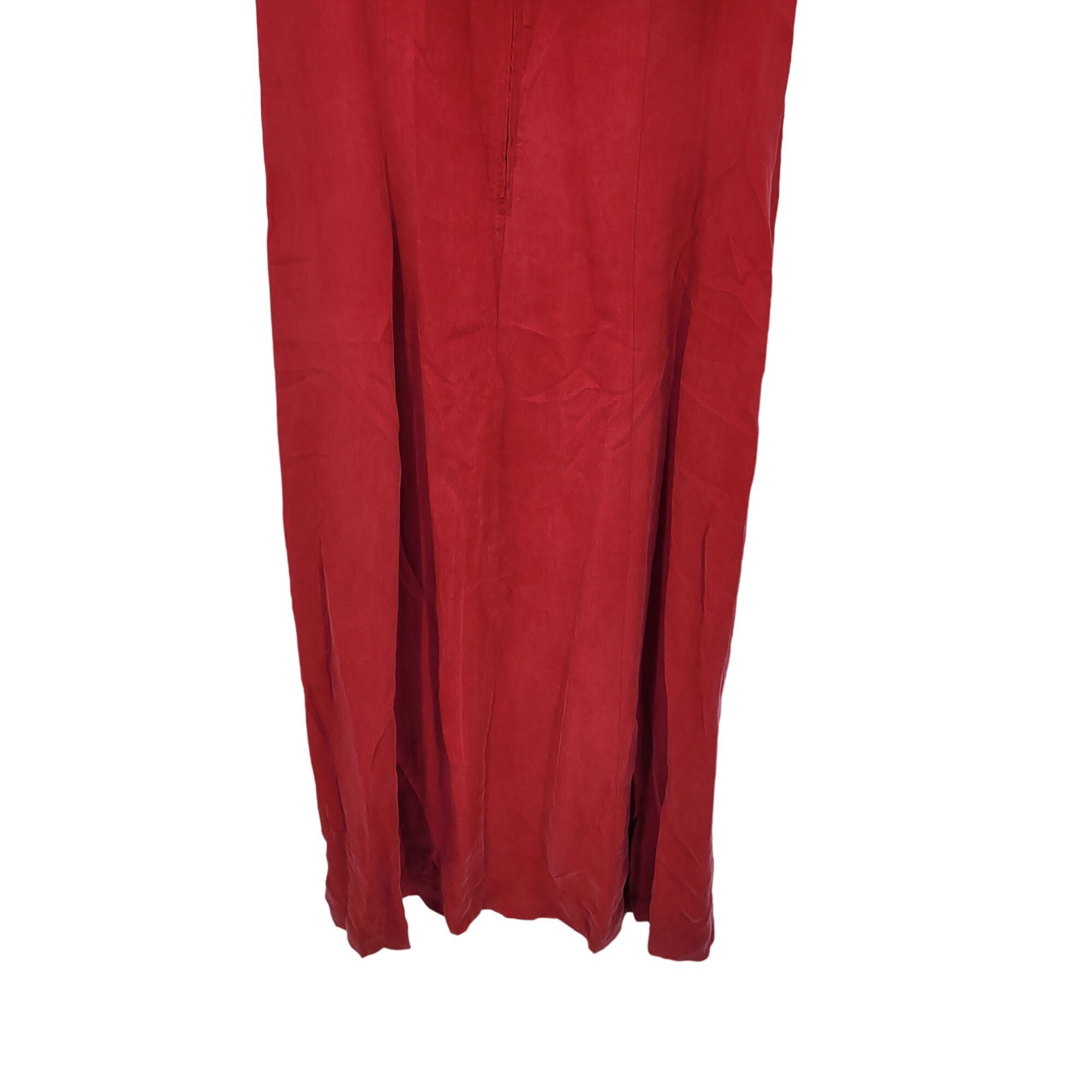 Vintage Karin Stevens Red Sleeveless Modest Maxi Dress 16 2pc Set Pl Size XXL / US 16-18 / IT 52-54 - 10 Thumbnail
