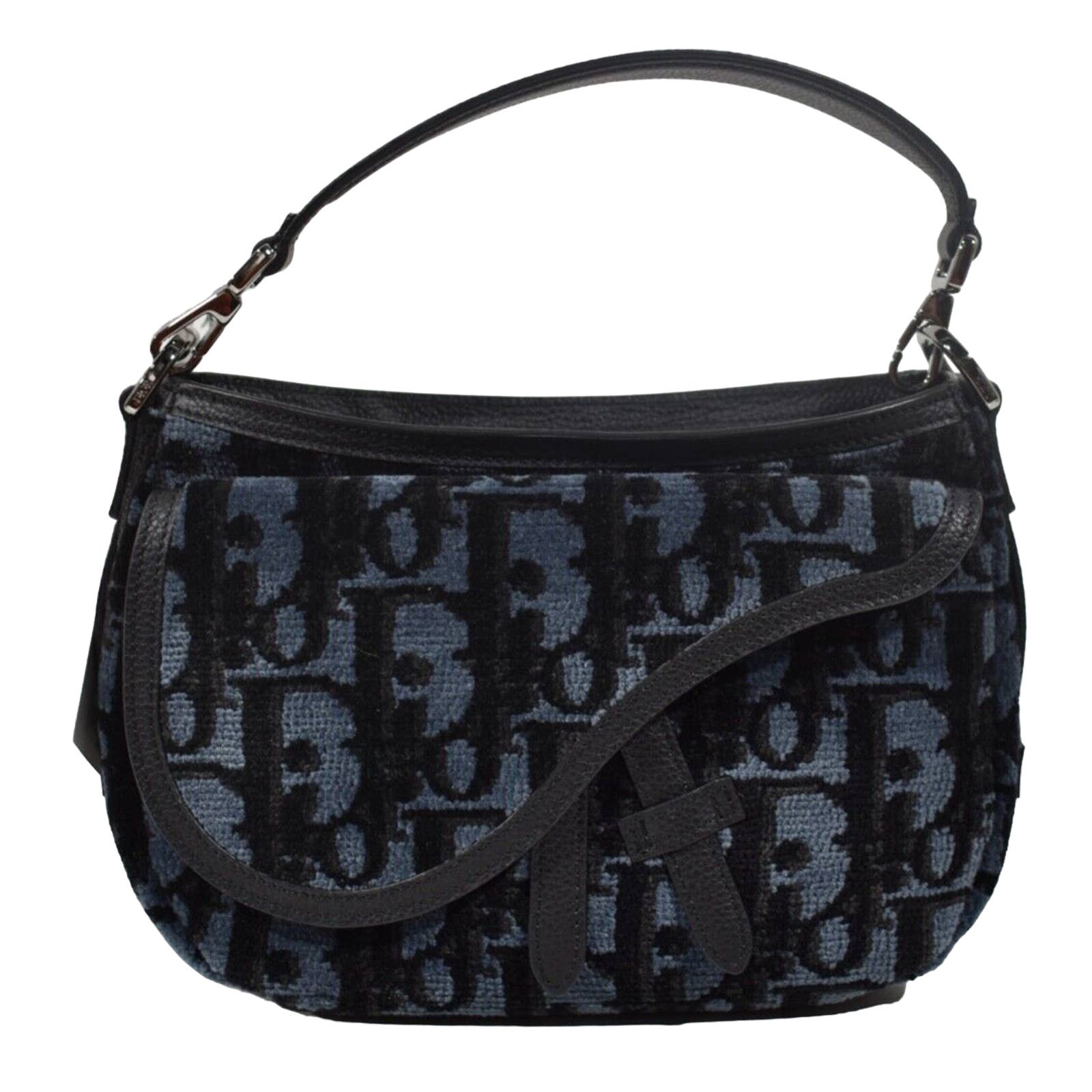 Dior Christian Dior Mini Saddle Soft Black Crossbody Handle Bag Size ONE SIZE - 1 Thumbnail