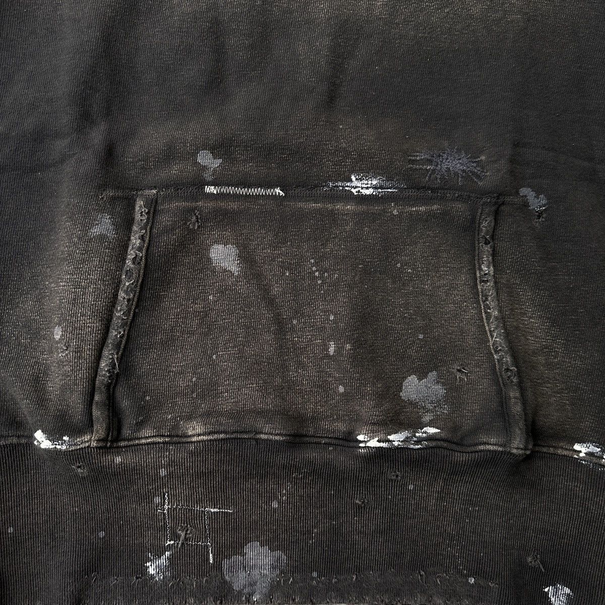 Kapital Trashed sunfade charcoal black hybrid hoodie sweatshirt vest Size US S / EU 44-46 / 1 - 5 Thumbnail