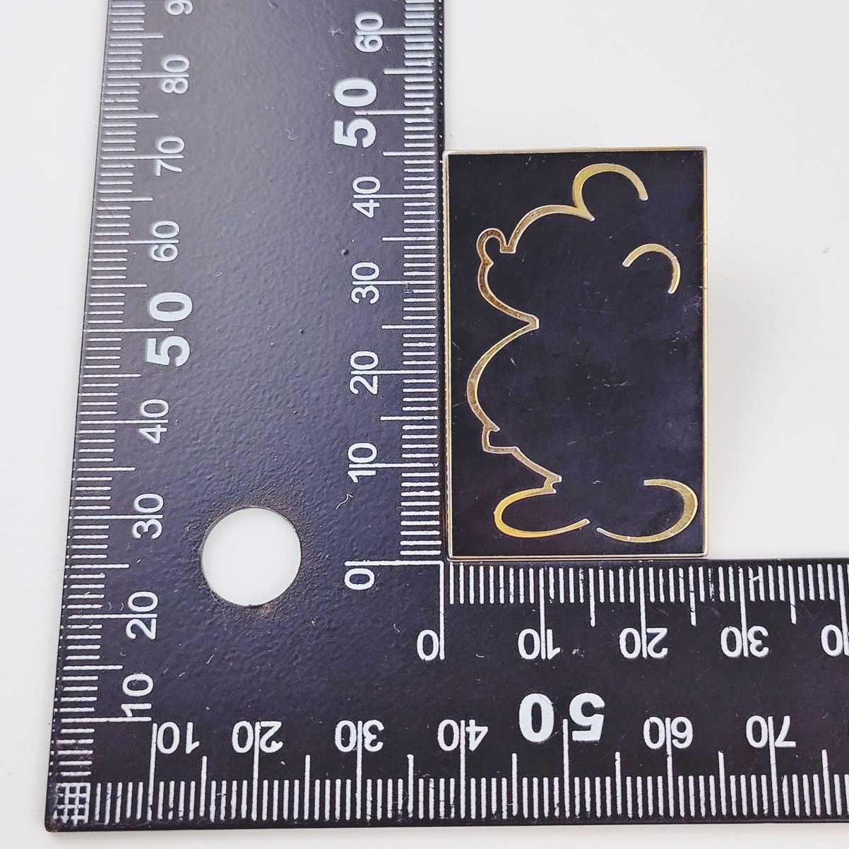 Disney Disney Mickey Mouse Silhouette Black & Gold Rectangle Pin Size ONE SIZE - 6 Thumbnail