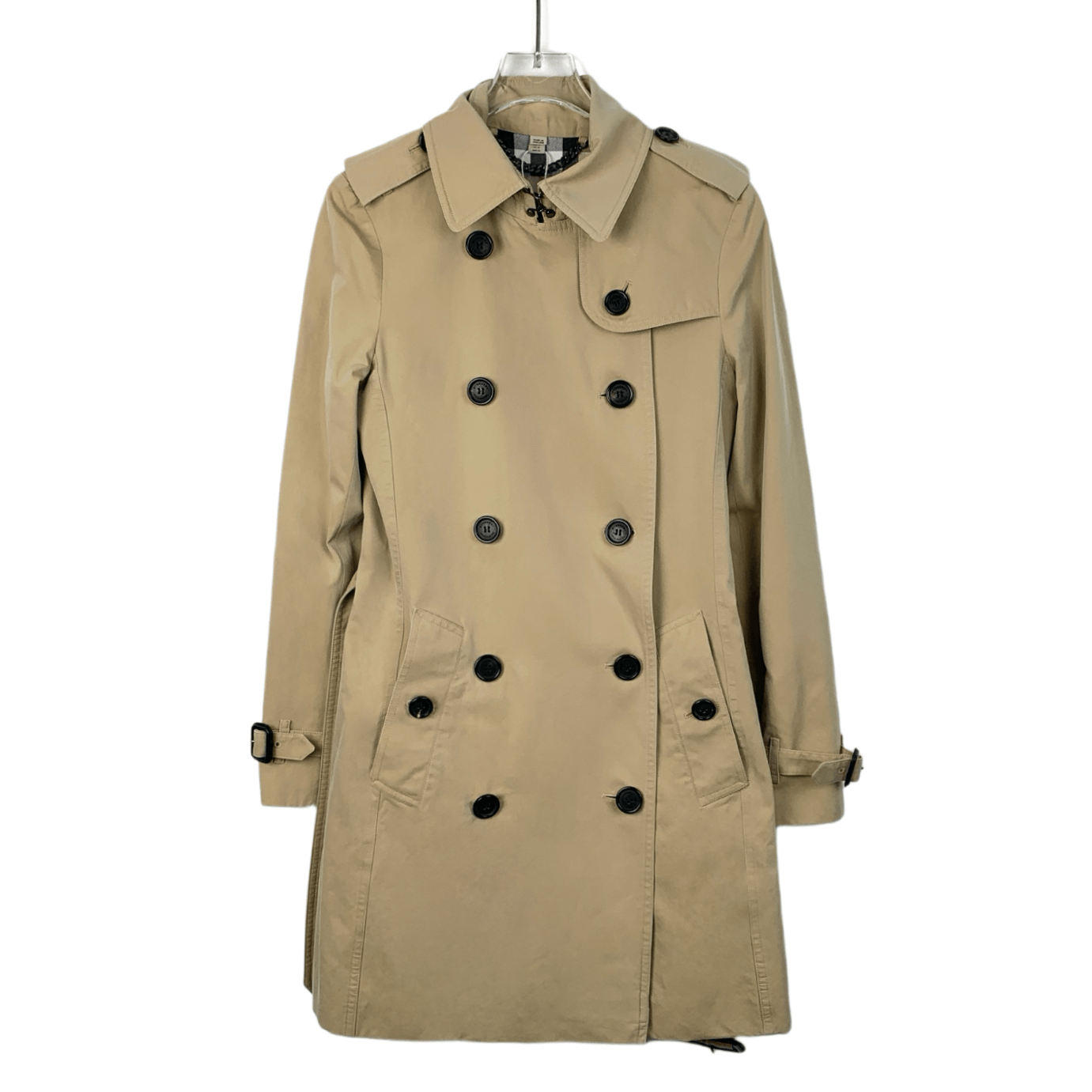 Burberry Burberry Brown Belted Double-Breasted Trench Coat (Size XS) Size XS / US 0-2 / IT 36-38 - 1 Thumbnail