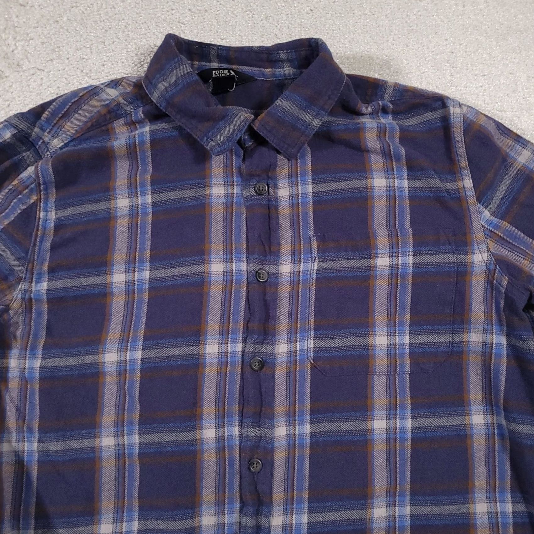Eddie Bauer Eddie Bauer Flannel Shirt Mens Large Blue Plaid Long Sleeve Button Up Cotton Size US L / EU 52-54 / 3 - 3 Thumbnail