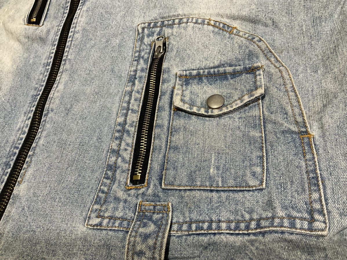 Hysteric Glamour × Japanese Brand × Seditionaries 🔥Sick Y2K In The Attic Punk Denim Vest Zipper Distressed Size US M / EU 48-50 / 2 - 7 Thumbnail