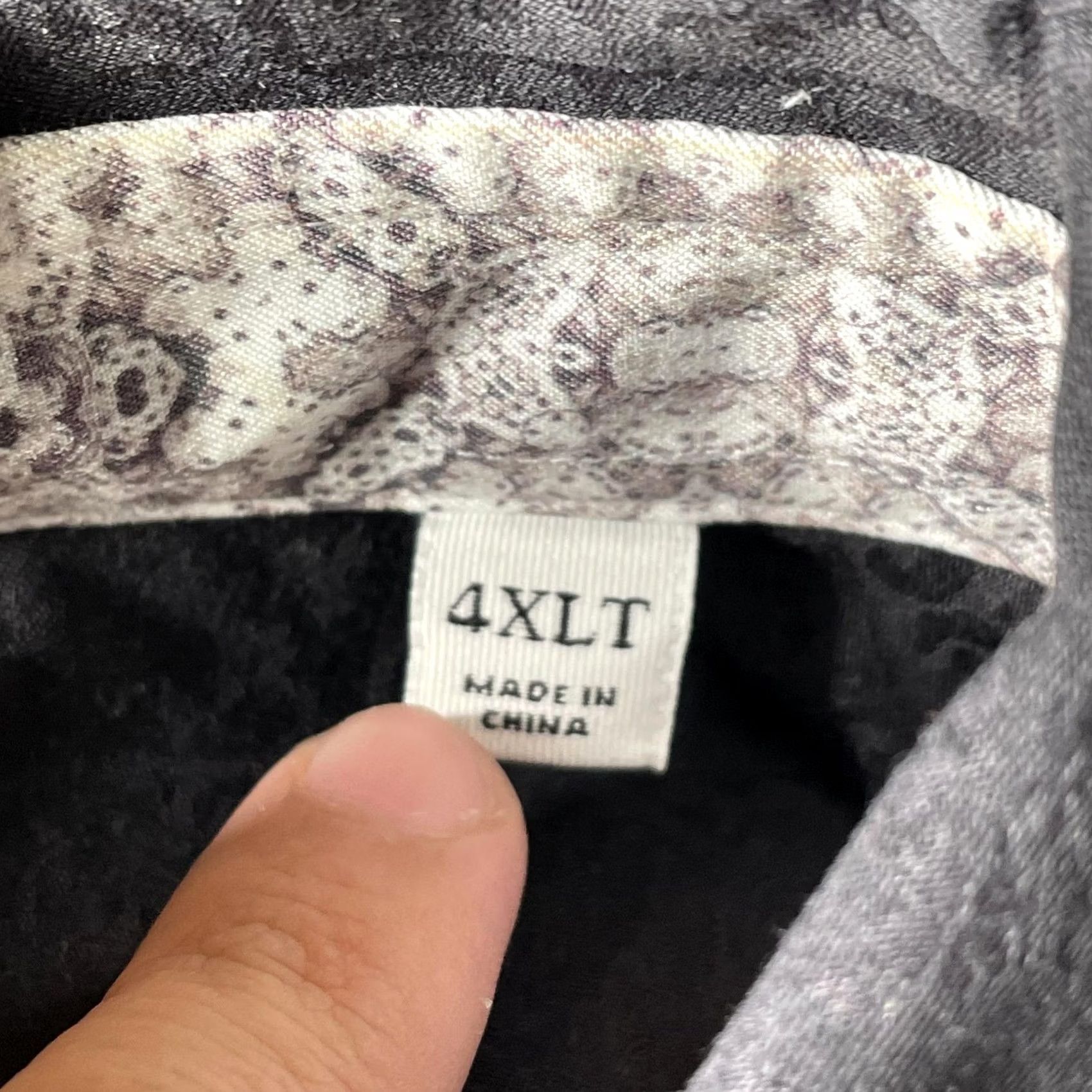 Robert Graham Robert Graham Shirt Mens 4XLT Black Geometric Long Sleeve Flip Cuff Button Up Size US XXL / EU 58 / 5 - 4 Thumbnail