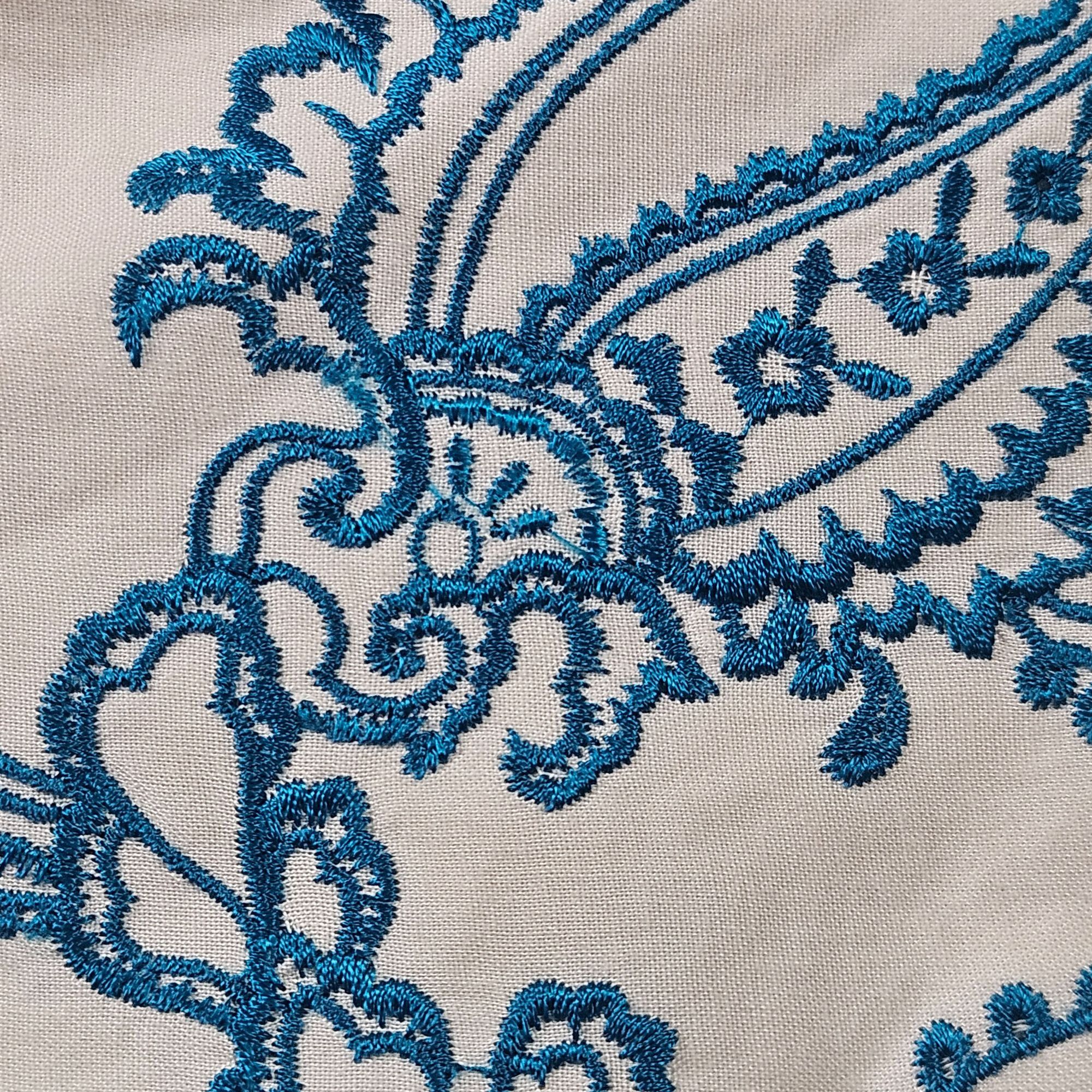 Alice + Olivia Alice + Olivia Blue White Paisley Mini Dress Size 6 | Ruffle Size M / US 6-8 / IT 42-44 - 6 Thumbnail