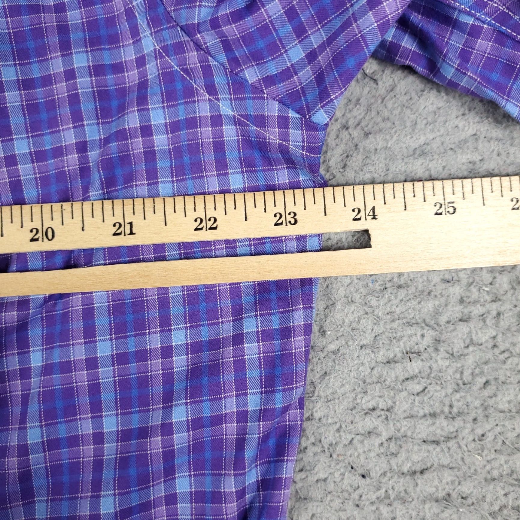David Donahue David Donahue Shirt Mens Large Purple Plaid Button-Up Long Sleeve Casual Button-Front Collared Shirt Size US L / EU 52-54 / 3 - 5 Thumbnail