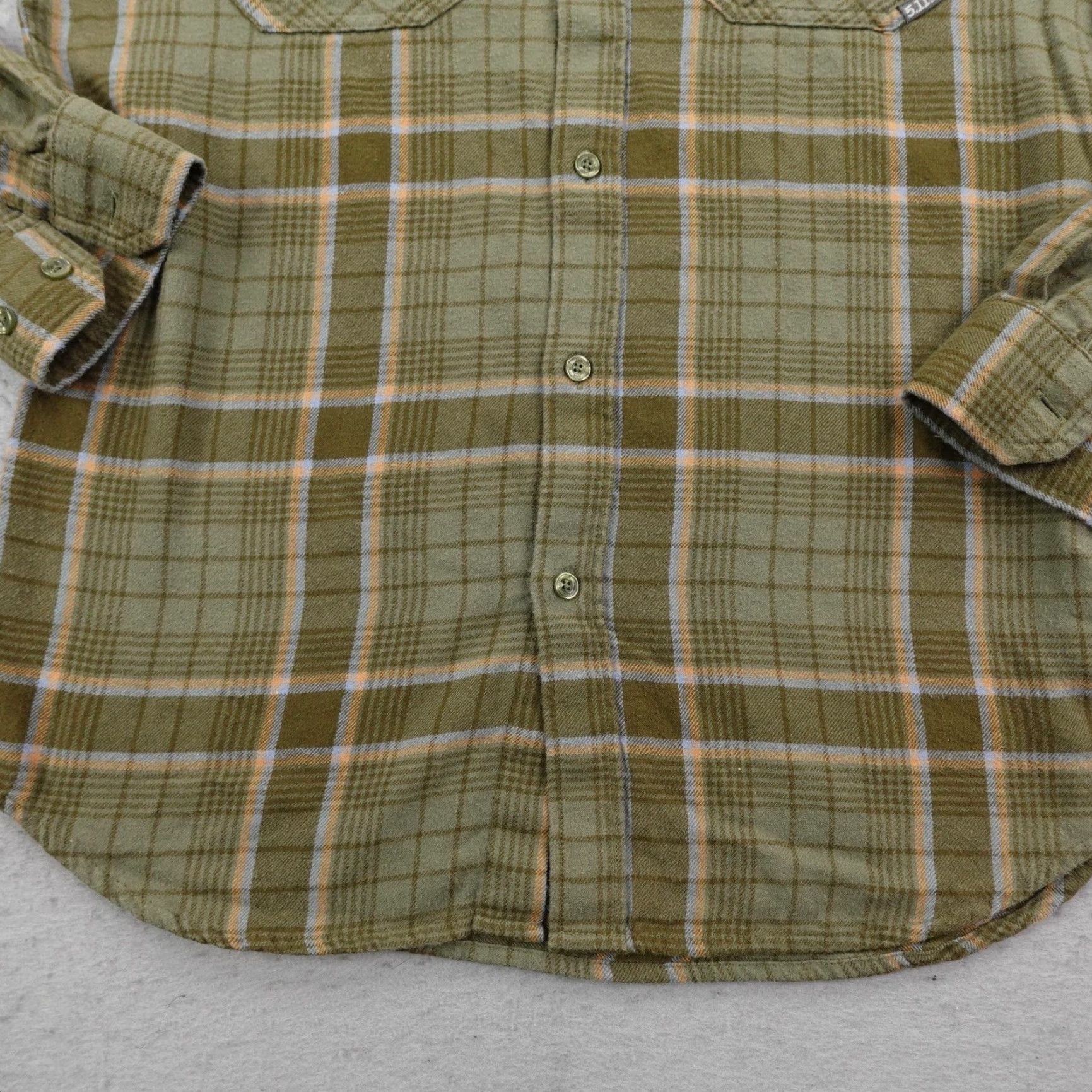 Vintage 5.11 Tactical Shirt Mens Small Green Plaid Flannel Button-Up Utility Outdoors Shirt Size US S / EU 44-46 / 1 - 3 Thumbnail