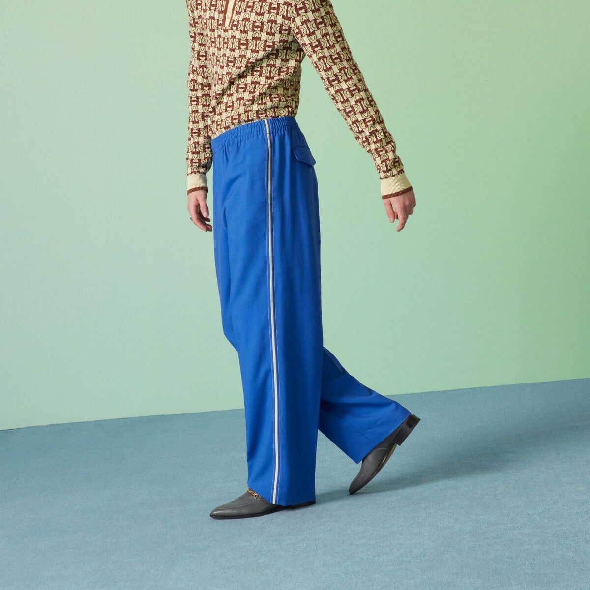 Gucci oc11z1025 Wool Mohair Pant With Interlocking G in Blue Size US 38 / EU 54 - 5 Thumbnail