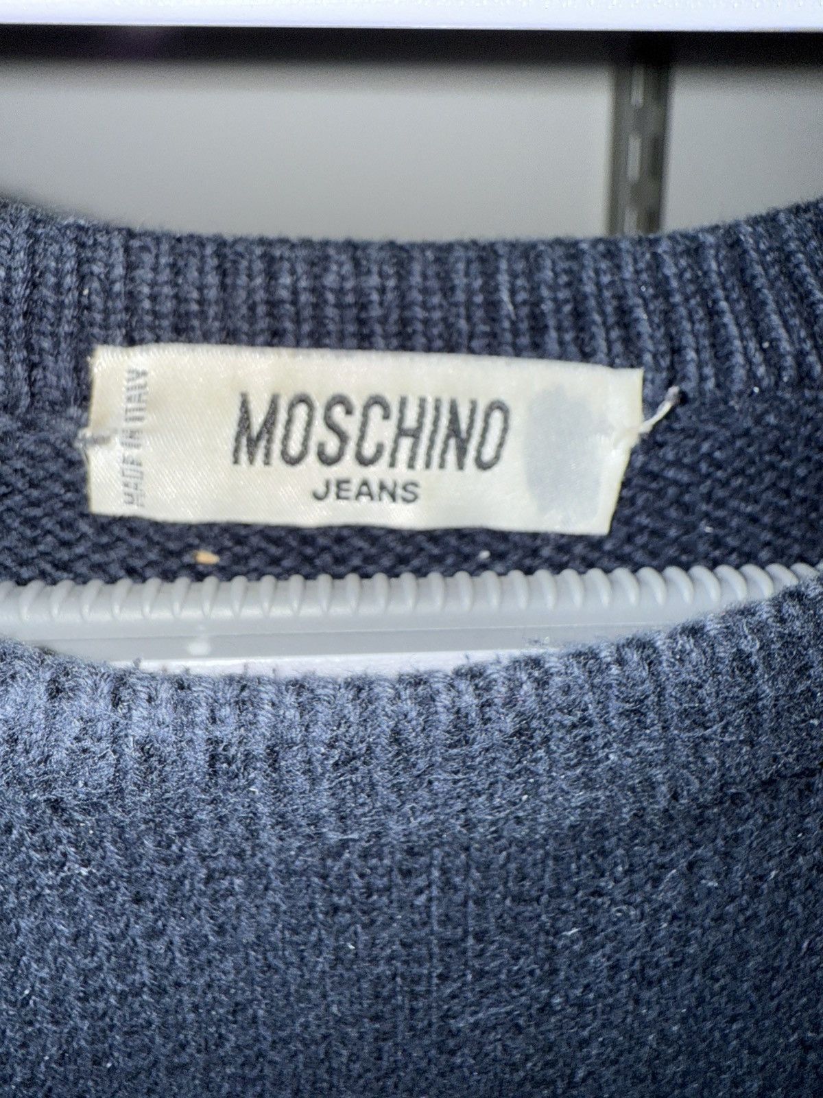 Moschino Moschino Jeans Navy Logo Knit Sweater – Y2K Size US XL / EU 56 / 4 - 3 Thumbnail