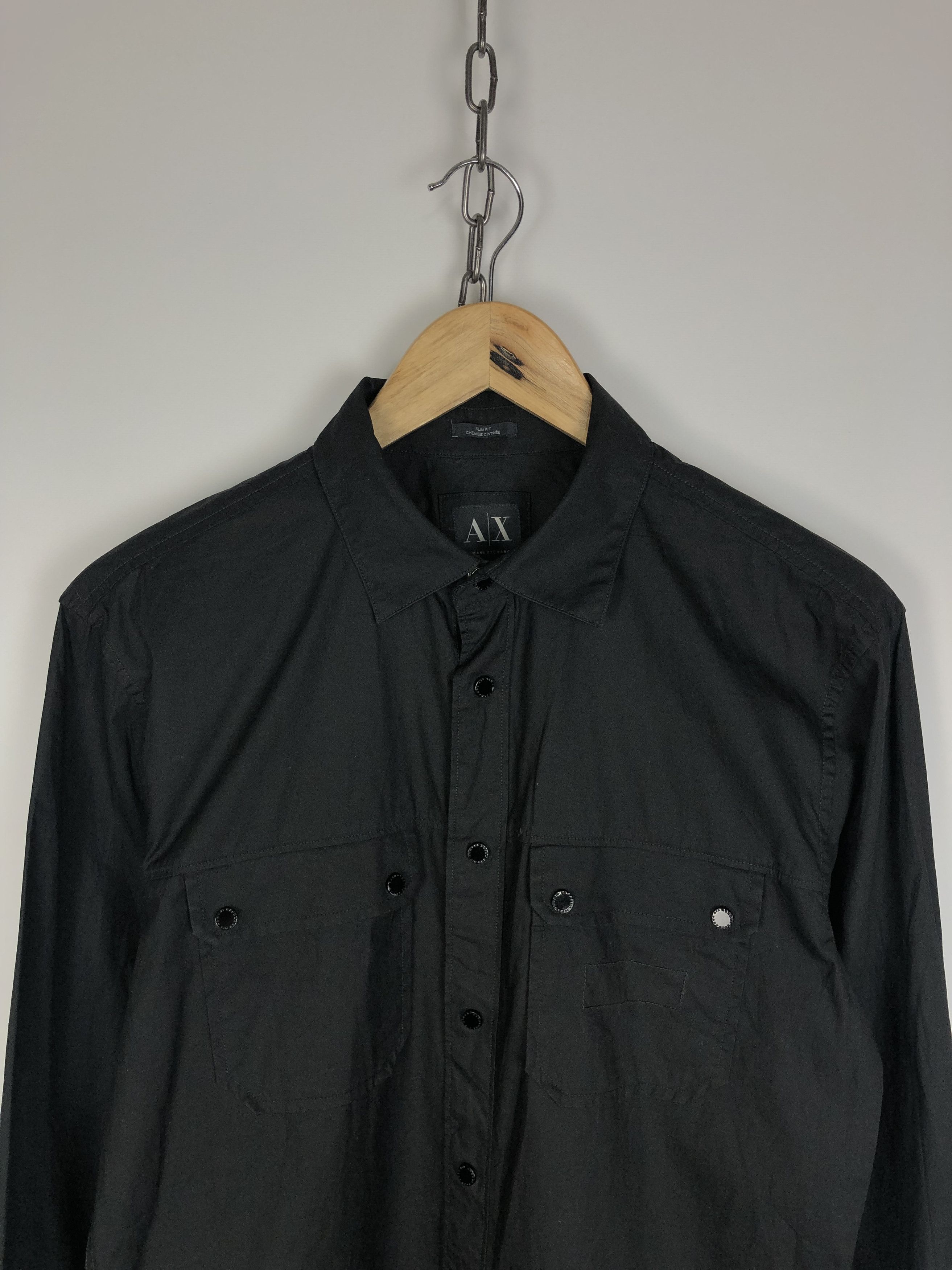Armani Armani Exchange Light Overshirt Slim Fit Gray size M Size US M / EU 48-50 / 2 - 2 Thumbnail