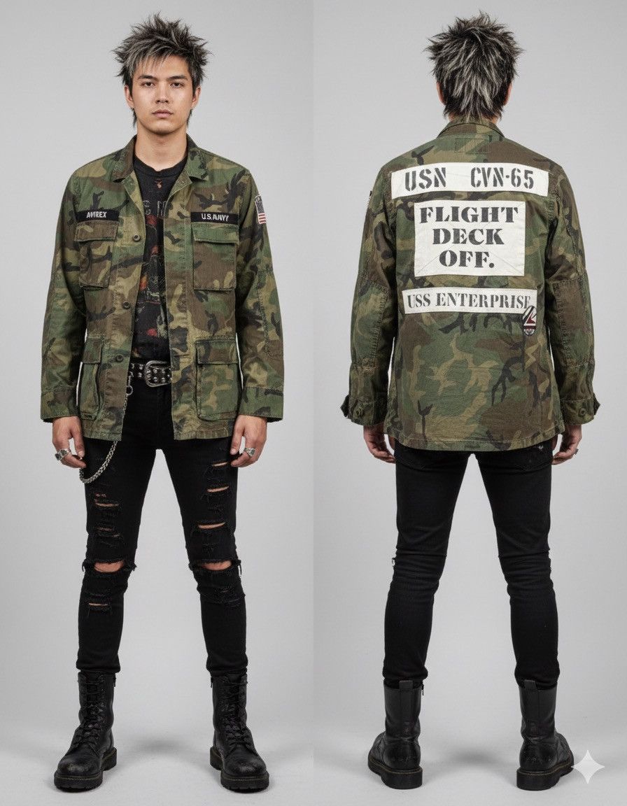 Avirex 🔥Rare Avirex US Navy Camo Army Jacket Size US M / EU 48-50 / 2 - 1 Thumbnail