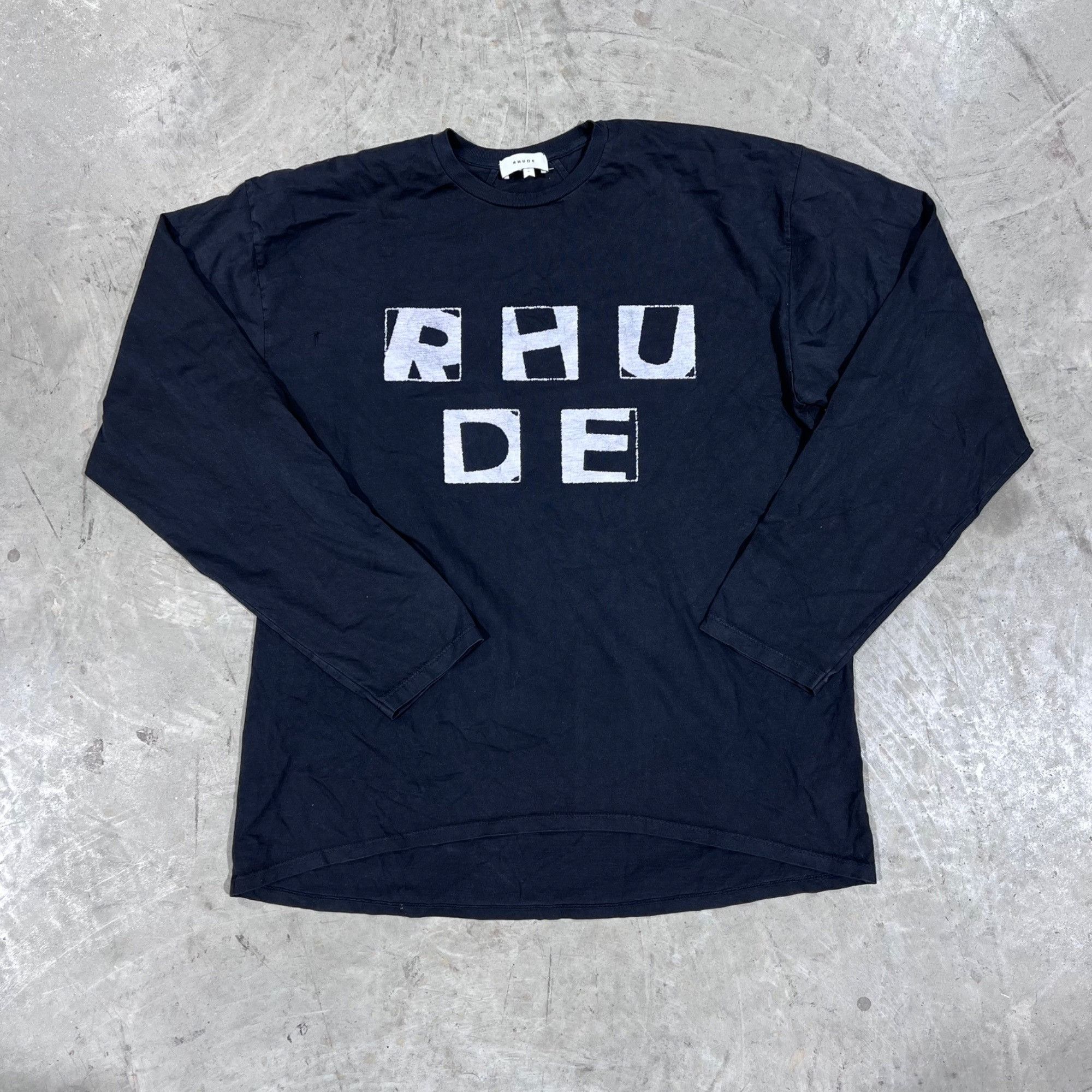 Rhude NEW RHUDE HAUS LS BLACK TEE SZ MEDIUM Size US M / EU 48-50 / 2 - 2 Thumbnail
