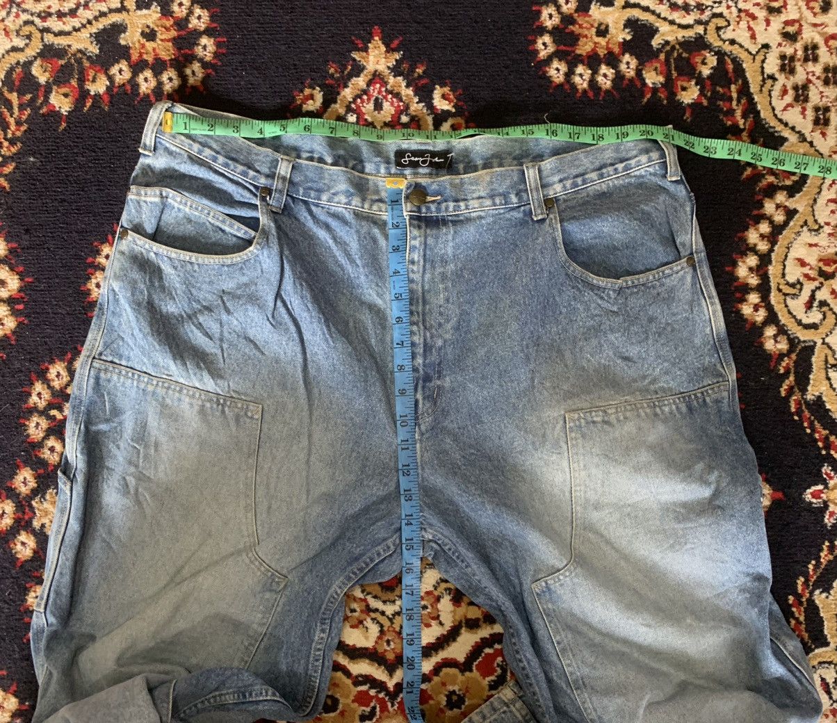 JNCO × Sean John Vintage SEAN JOHN Carpenter Double Knee Baggy Denim Size US 42 / EU 58 - 14 Thumbnail