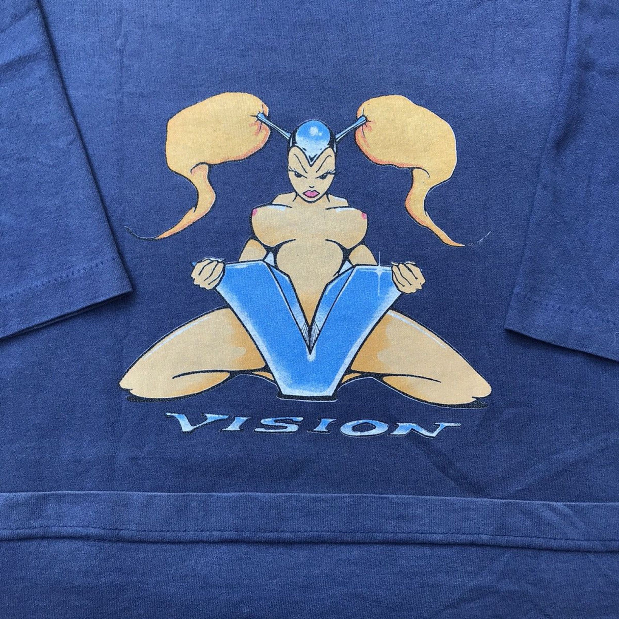 Vision Streetwear Vintage 90s Vision Streetwear Skateboards T-shirt Cyber V Size US L / EU 52-54 / 3 - 4 Thumbnail
