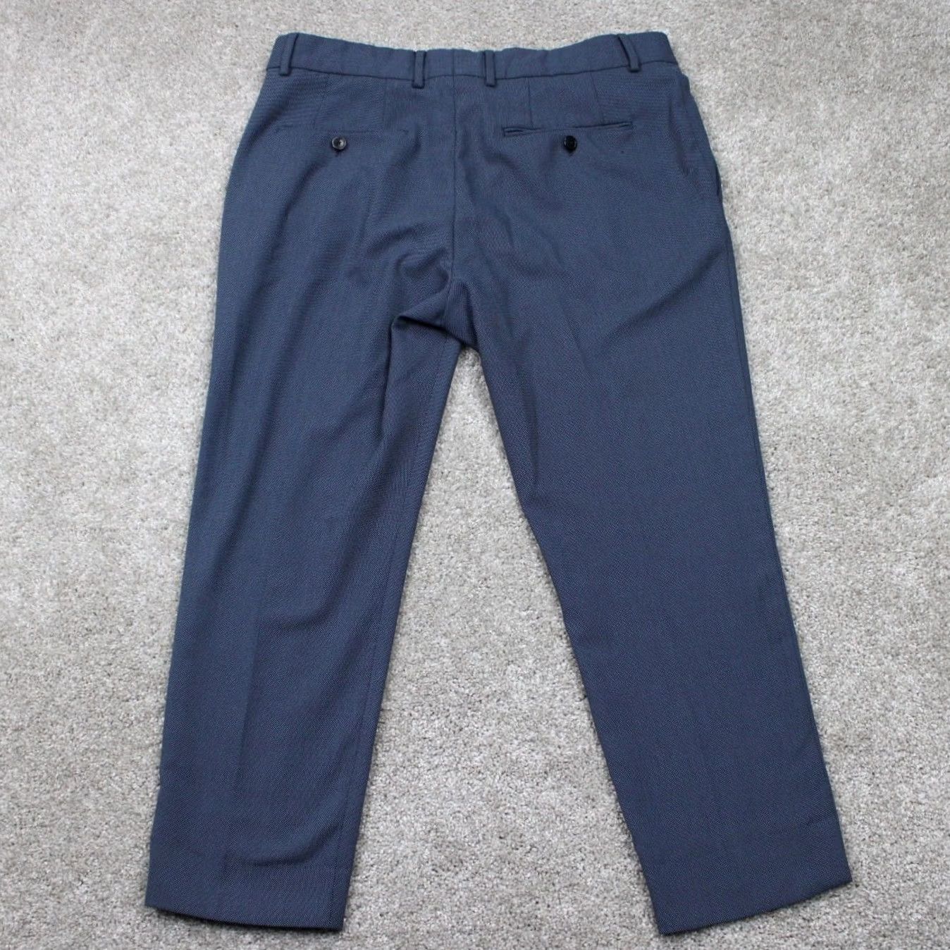 Zara ZARA Dress Pants Mens 32 Blue Polyester/Wool Stretch Flat Front Inseam 26" Modern City Preppy Dress Pants Mens 32 Blue Size US 32 / EU 48 - 6 Thumbnail