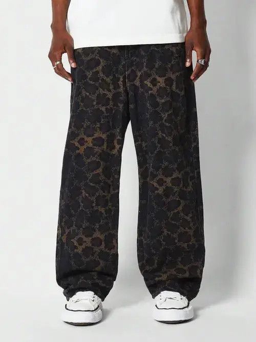 Jean Noriyo x Jingu Leopard Pattern jeans Loos Fit Size US 33 - 6 Thumbnail