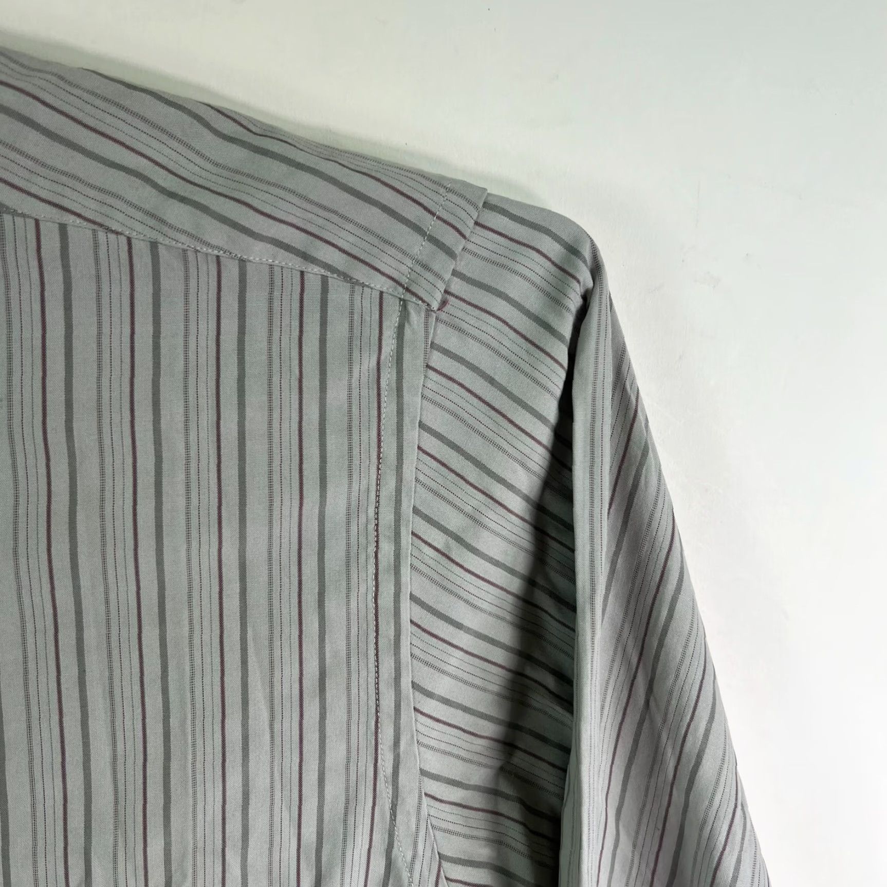 Ted Baker Ted Baker Striped Button-Up Shirt Mens Size 6 2XL Gray Long Sleeve Collared Classic Ted Baker Shirt Size US S / EU 44-46 / 1 - 2 Thumbnail