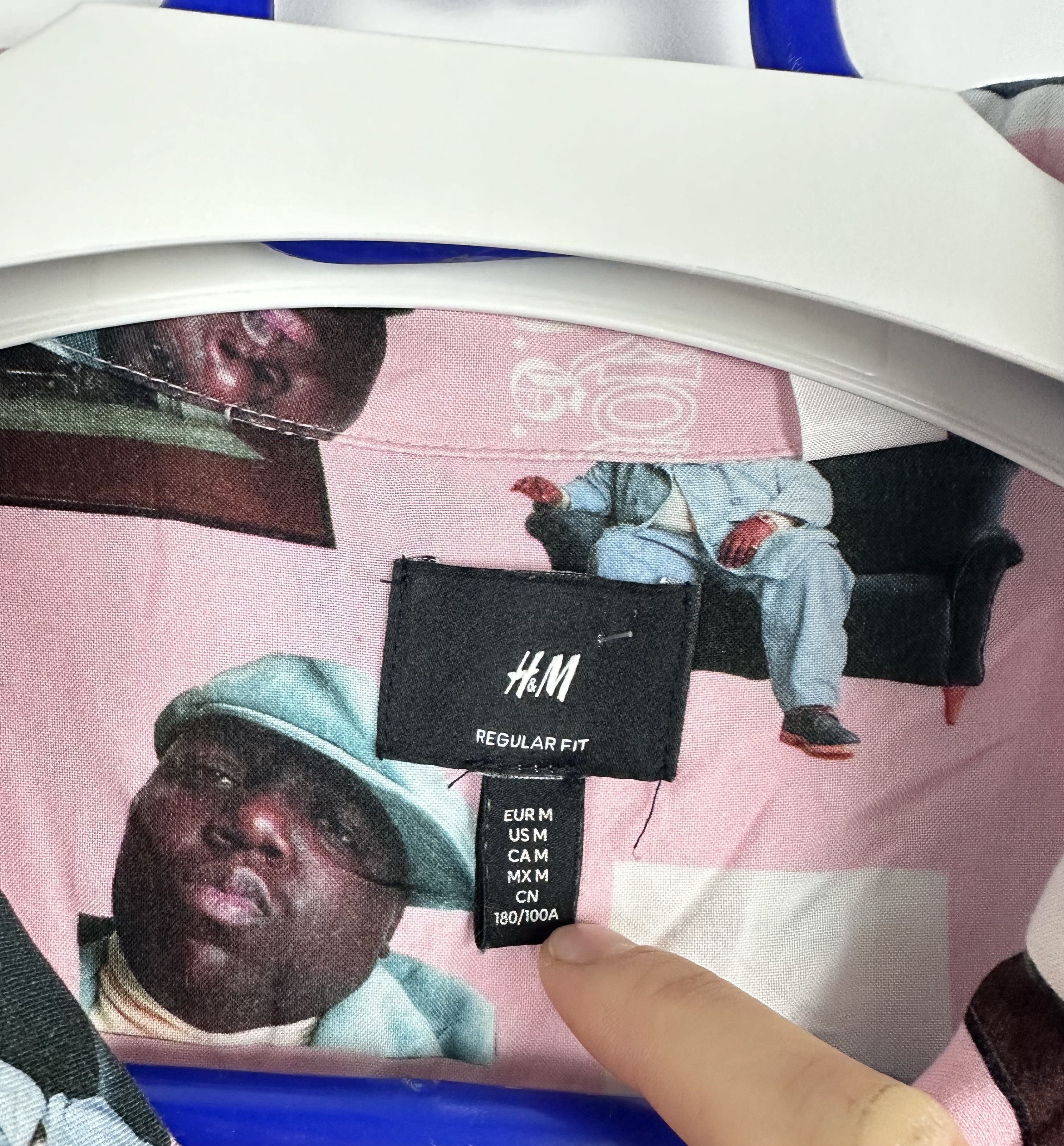 H&M Notorious Big H&M Men's Viscose Shirt Biggie Mills L Size US L / EU 52-54 / 3 - 4 Thumbnail