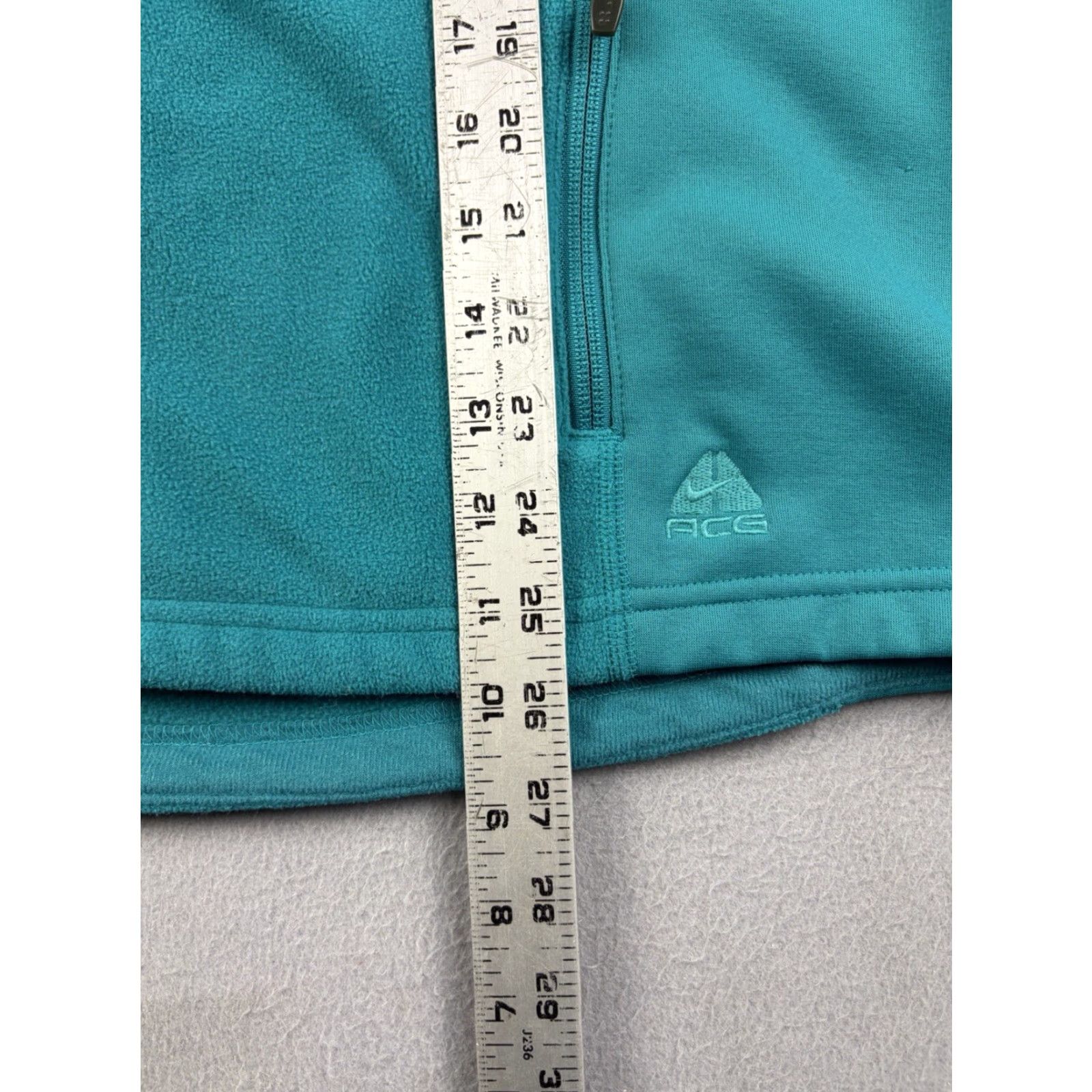 Nike VINTAGE Nike ACG Jacket Men L Teal Blue Fleece Zip Up All Conditions Gear Overcoat Outdoor Autumn Winter Logo Casual Travel Size US L / EU 52-54 / 3 - 7 Thumbnail