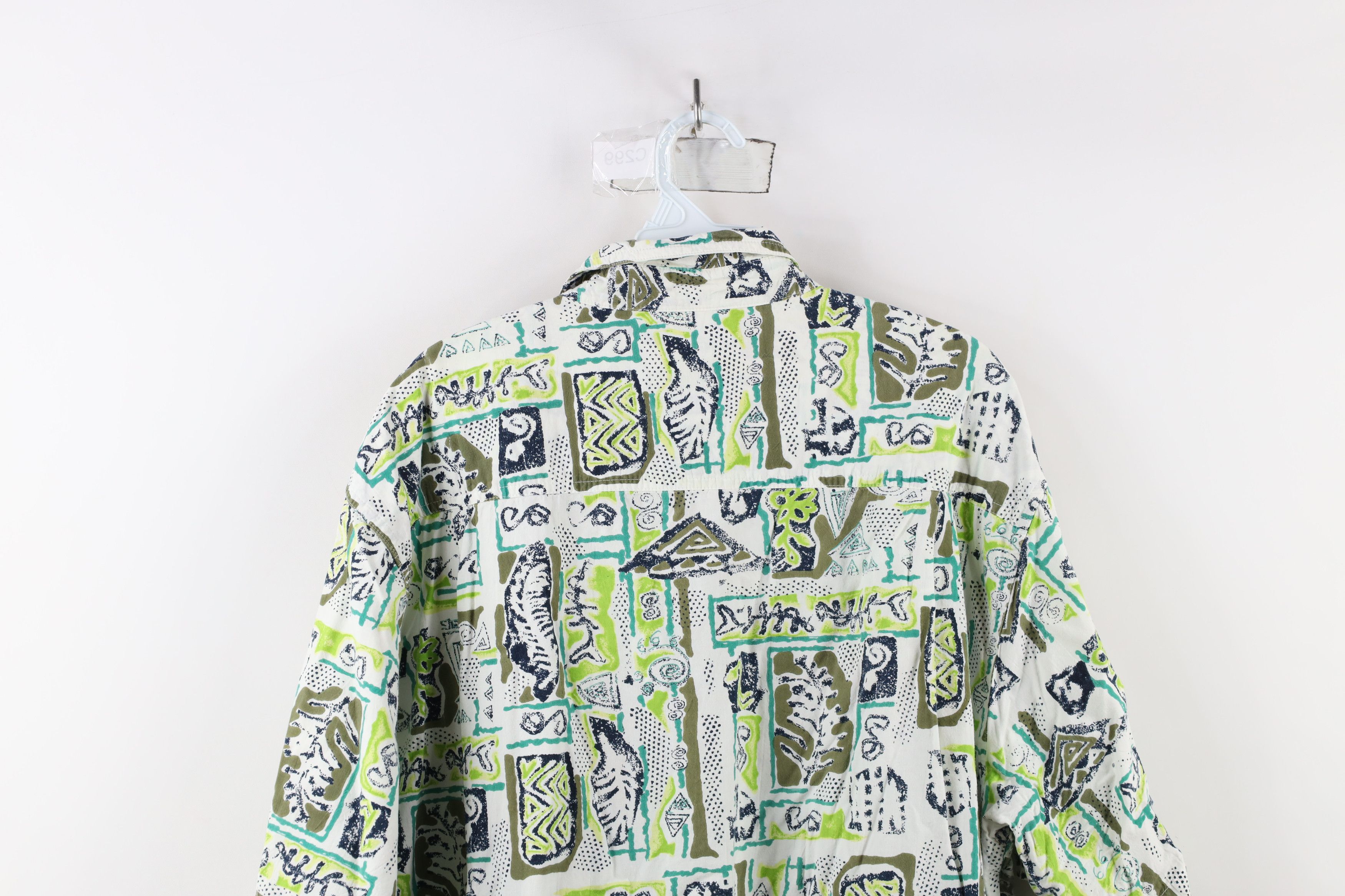 Vintage Vintage 90s Streetwear Abstract Surf Hawaiian Button Shirt Size US XL / EU 56 / 4 - 13 Thumbnail