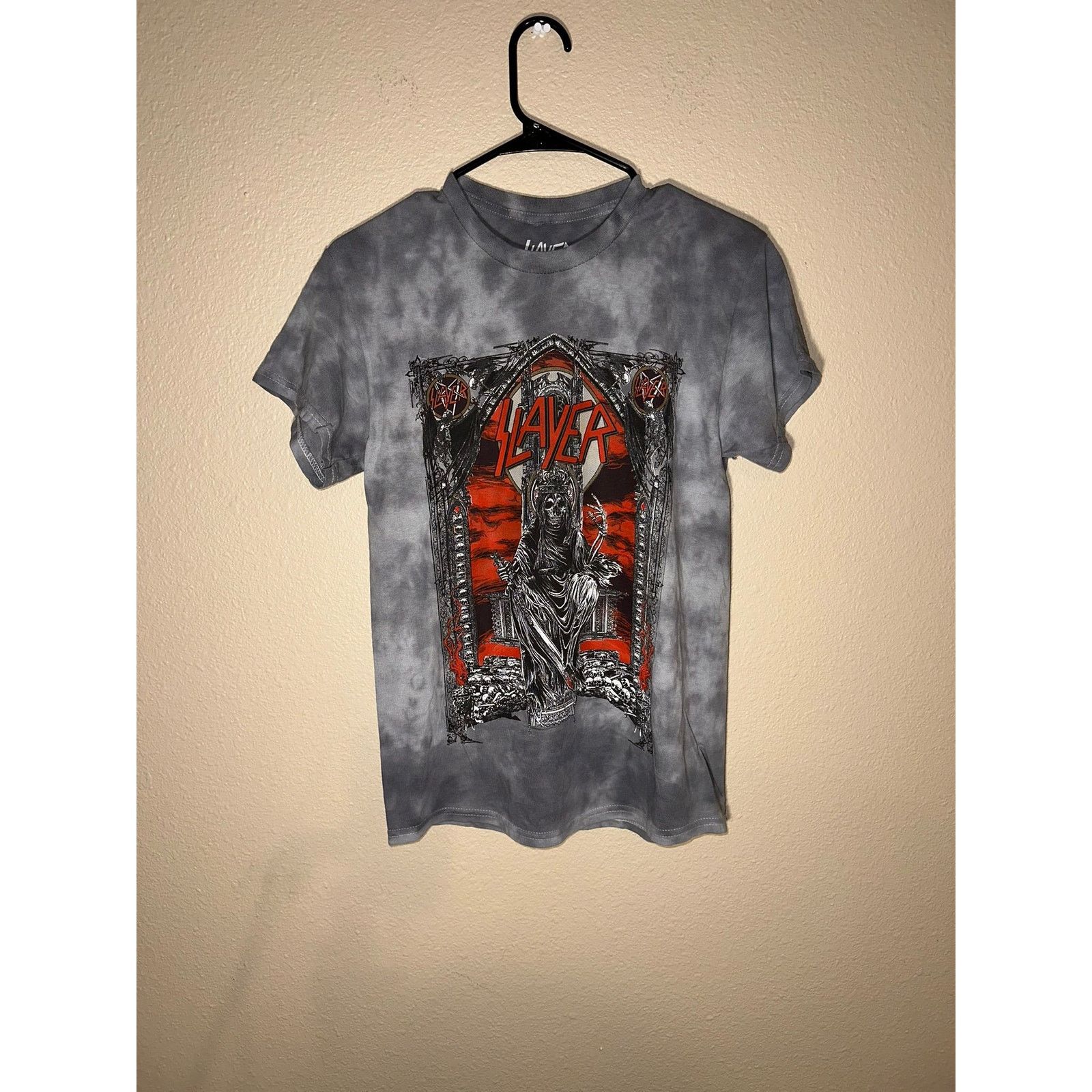 Other 🤘 Vintage Style Slayer Cotton Graphic Tie-Dye T-Shirt Size US L / EU 52-54 / 3 - 1 Thumbnail