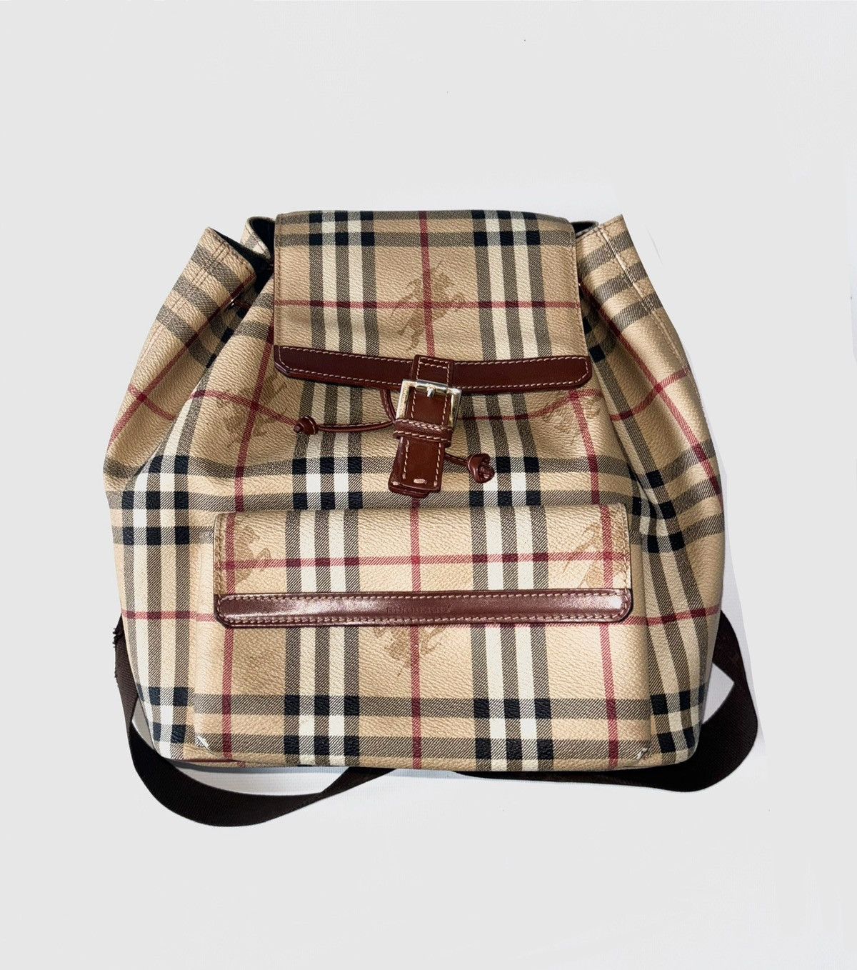 Burberry Vintage Burberry Novacheck Leather BackPack Size ONE SIZE - 1 Thumbnail