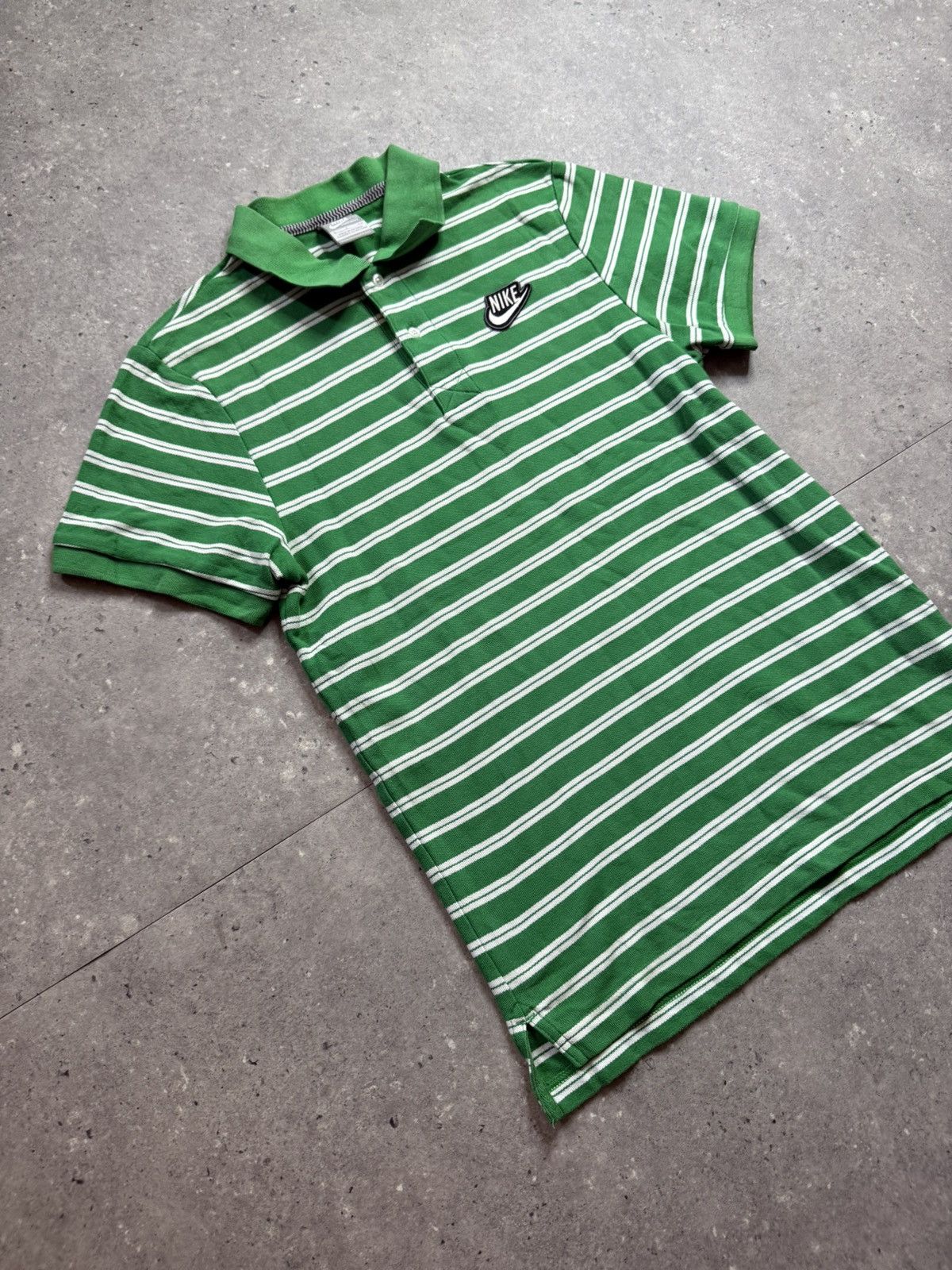 Nike Nike Sportswear Green Striped Polo Shirt S Size US S / EU 44-46 / 1 - 2 Thumbnail