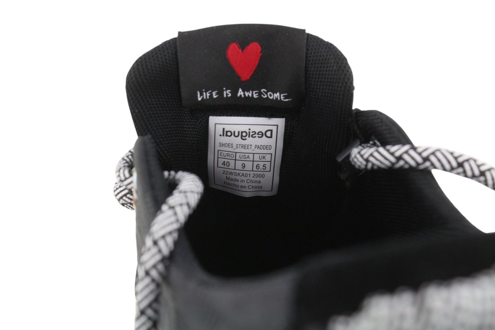 Desigual STREET PADDED EU40 Black Leather Platform Sneakers 88804 Size US 9 / IT 39 - 14 Thumbnail