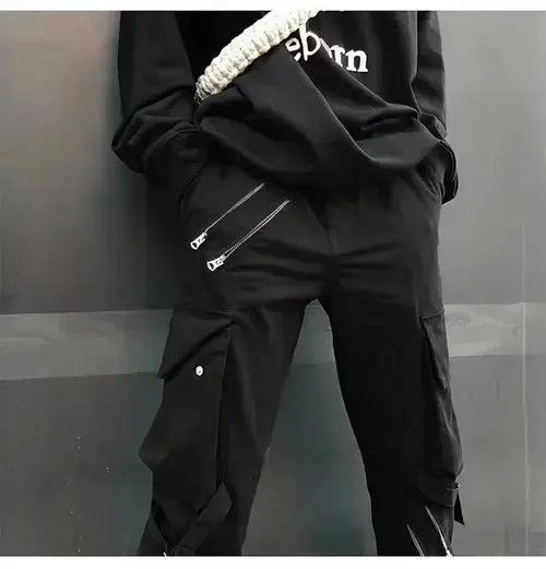 Japanese Brand × Vintage Streetwear cargo pants black Size US 30 / EU 46 - 1 Thumbnail