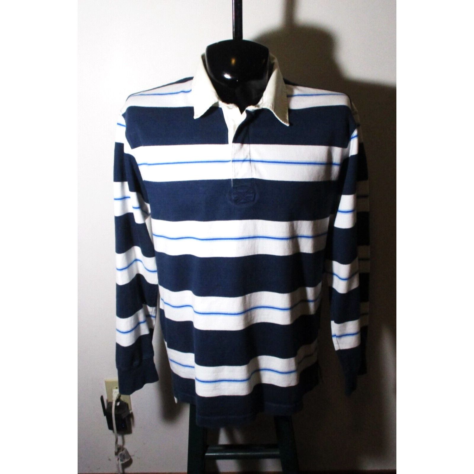 Timberland Men s TIMBERLAND Blue Long Sleeve Polo Rugby Shirt Size L Grailed