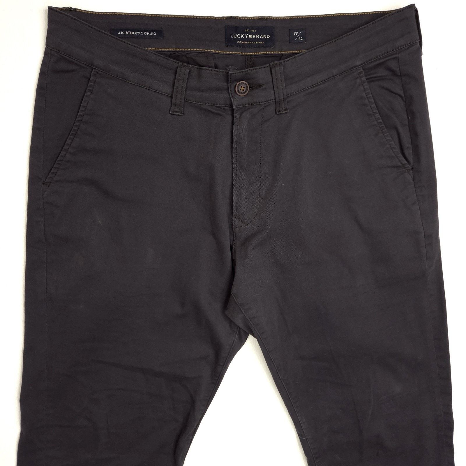 Lucky Brand Lucky Brand 410 Athletic Chino Pants Mens 33x32 (Actual 36W) Size US 33 - 2 Thumbnail