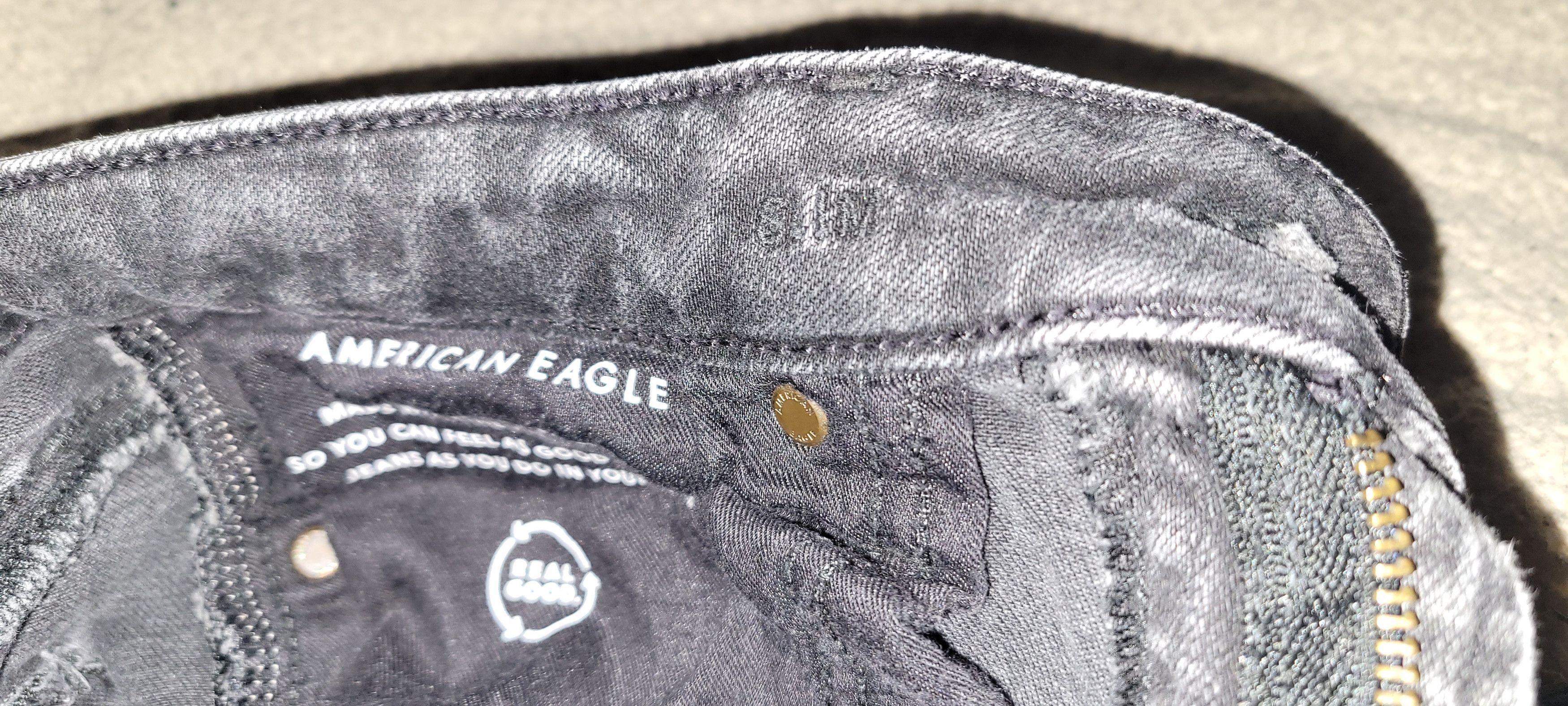 American Eagle Outfitters American Eagle Faded Black Denim Jean's Size US 30 / EU 46 - 5 Thumbnail