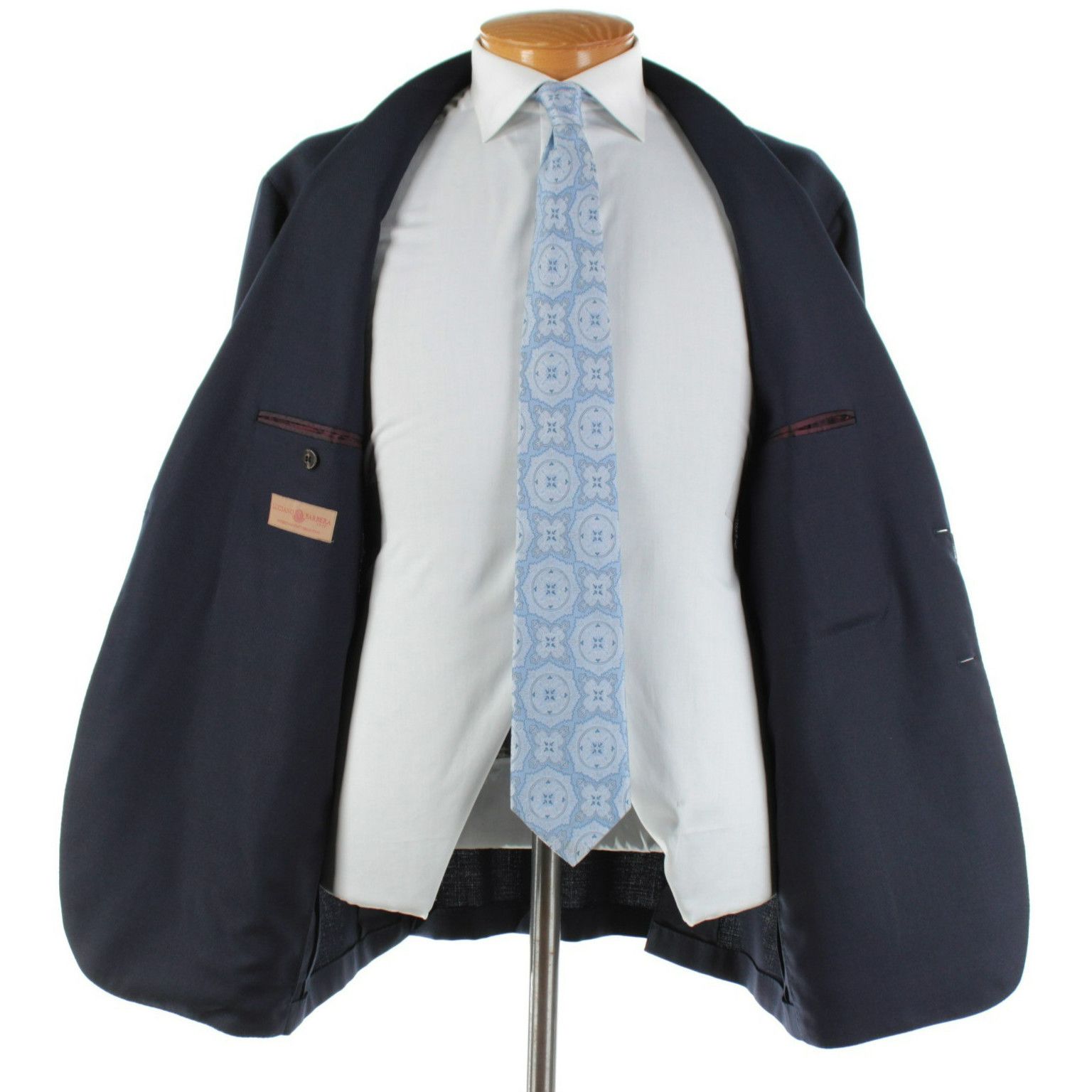 Luciano Barbera Luciano Barbera Sport Coat Size 48 US in Blue Size 48R - 6 Thumbnail